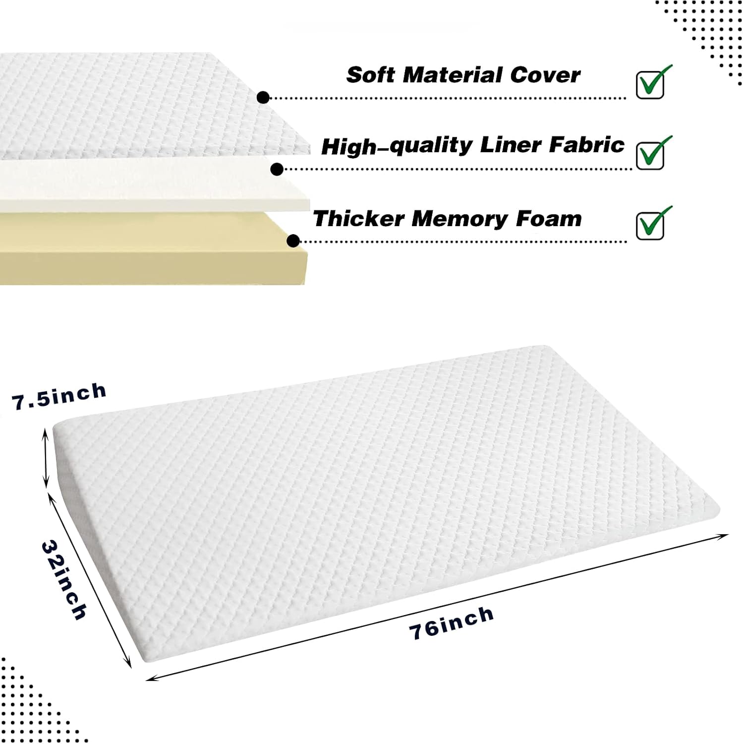 MeMoreCool Mattress Wedge Lifter for Comfort Support
