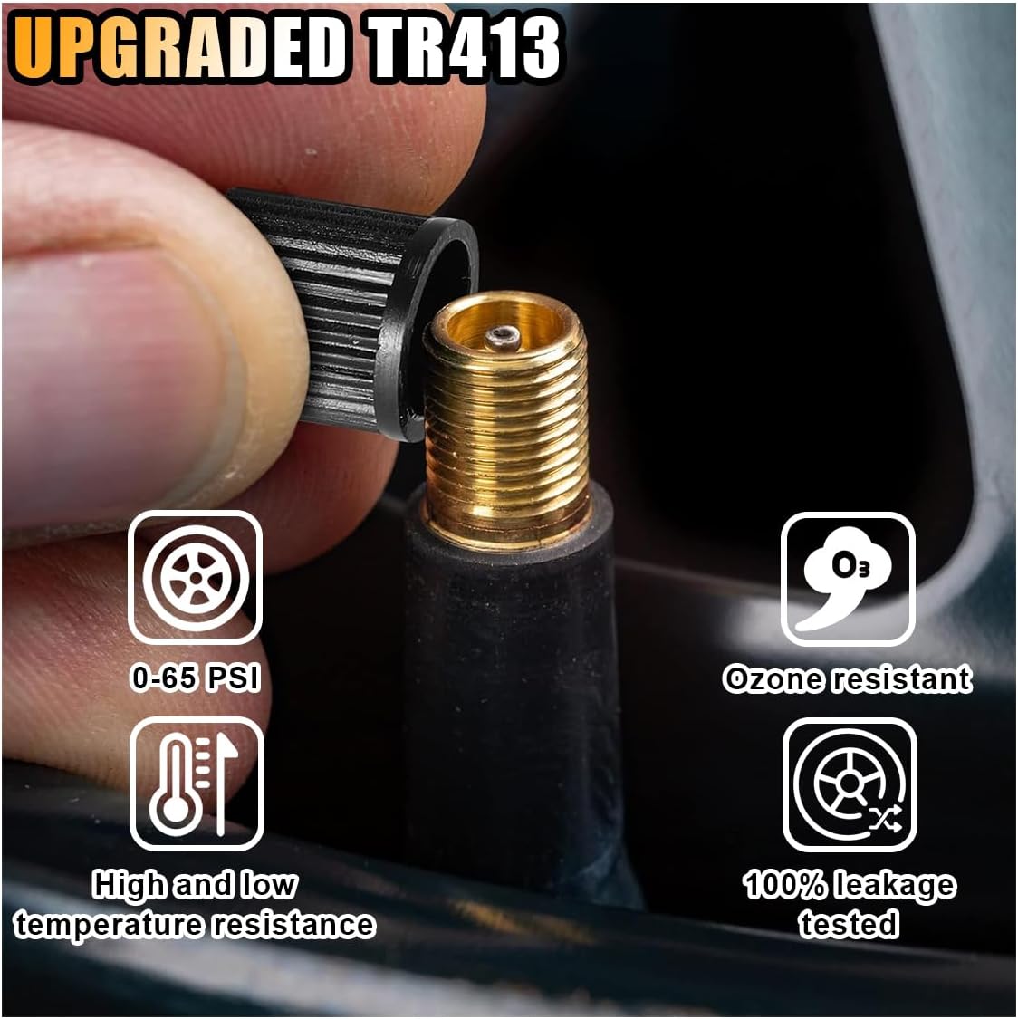 8PCS TR413 Tubeless Valve Stems for 115mm Rim Holes