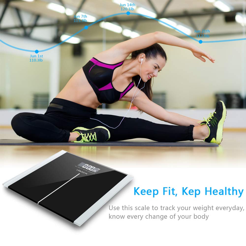 400lb Smart Body Scale with Fat Tracking and Backlit LCD Display 1