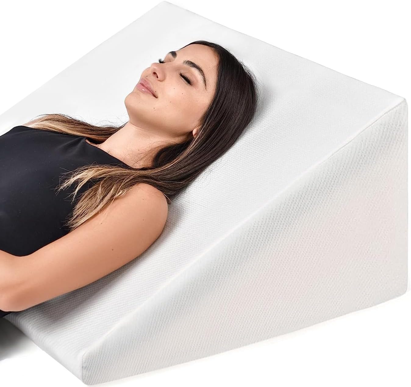 Healthex Bed Wedge Pillow Cooling Memory Foam Removable Cover