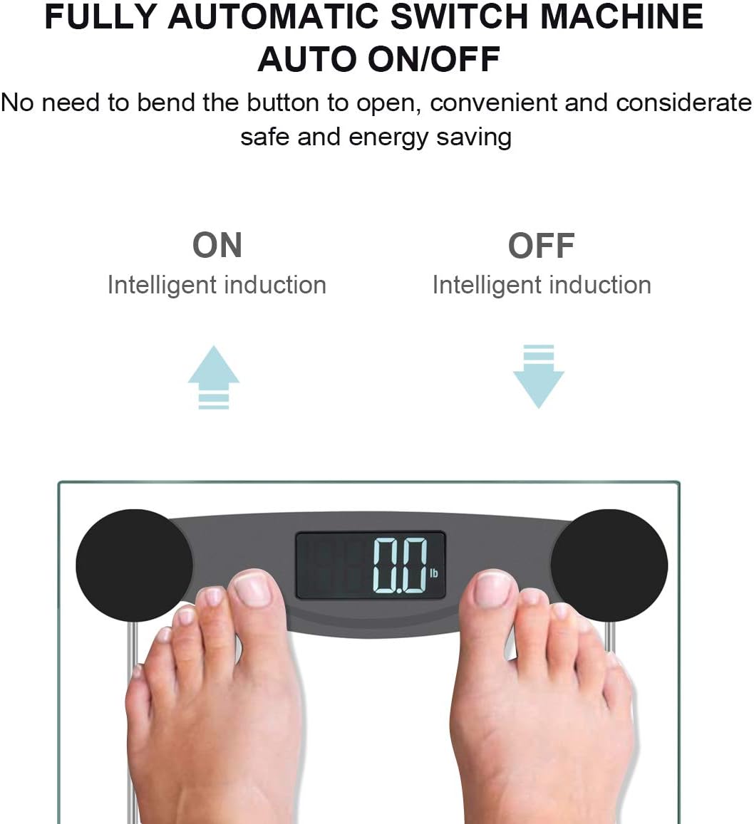 Malama Digital Body Weight Scale with LCD Backlit Display 400 lbs Accuracy Black