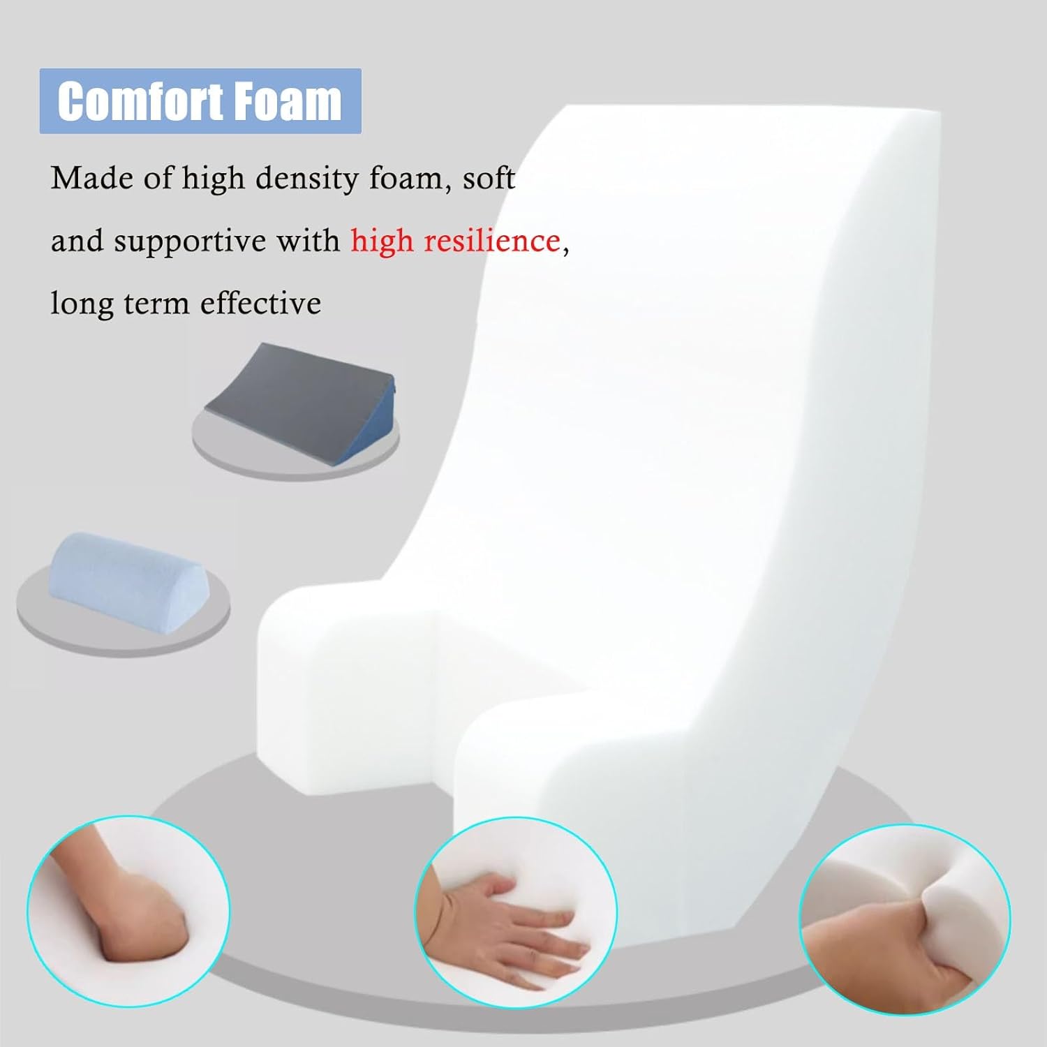 RENLXFI Blue Acid Reflux Pillow Travel