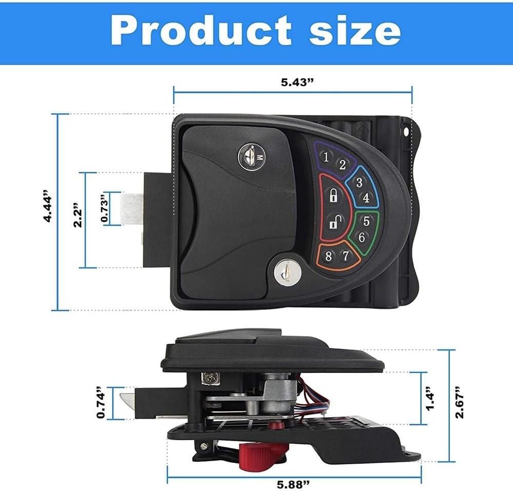Keyless Entry RV Deadbolt with Wireless Remote Key