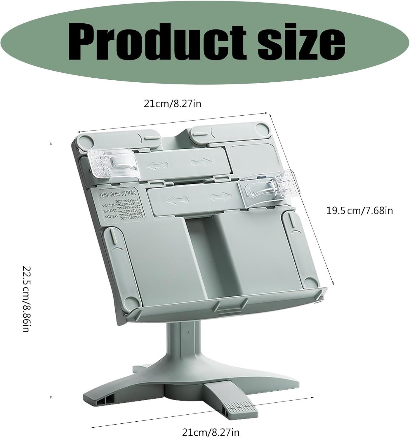 Folding Book Stand for Reading Textbook with Adjustable Height and Angles 1