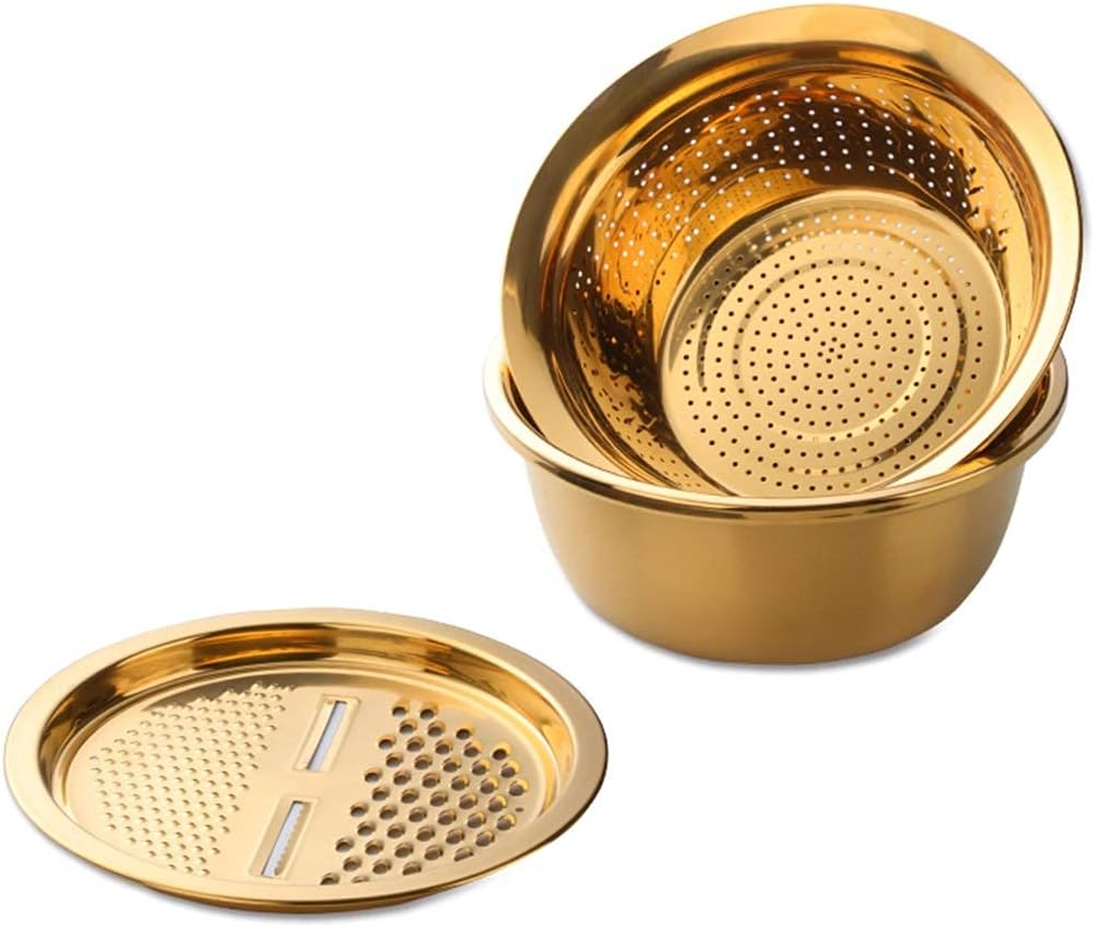 WLALLSS 11 Inch 3 in 1 Colander with Shredder and Slicer