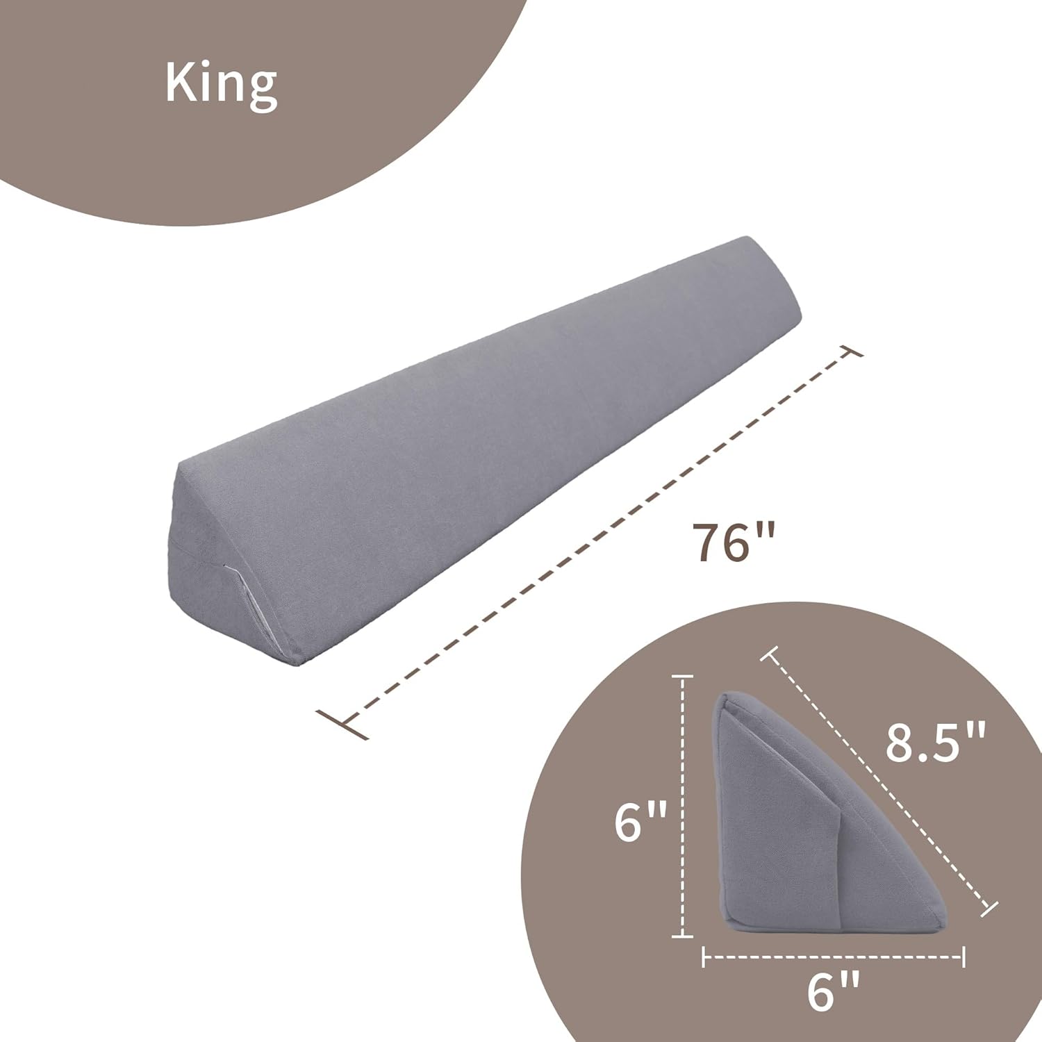 Aurako Triangular Bed Wedge Pillow for Head Foot and Side Support
