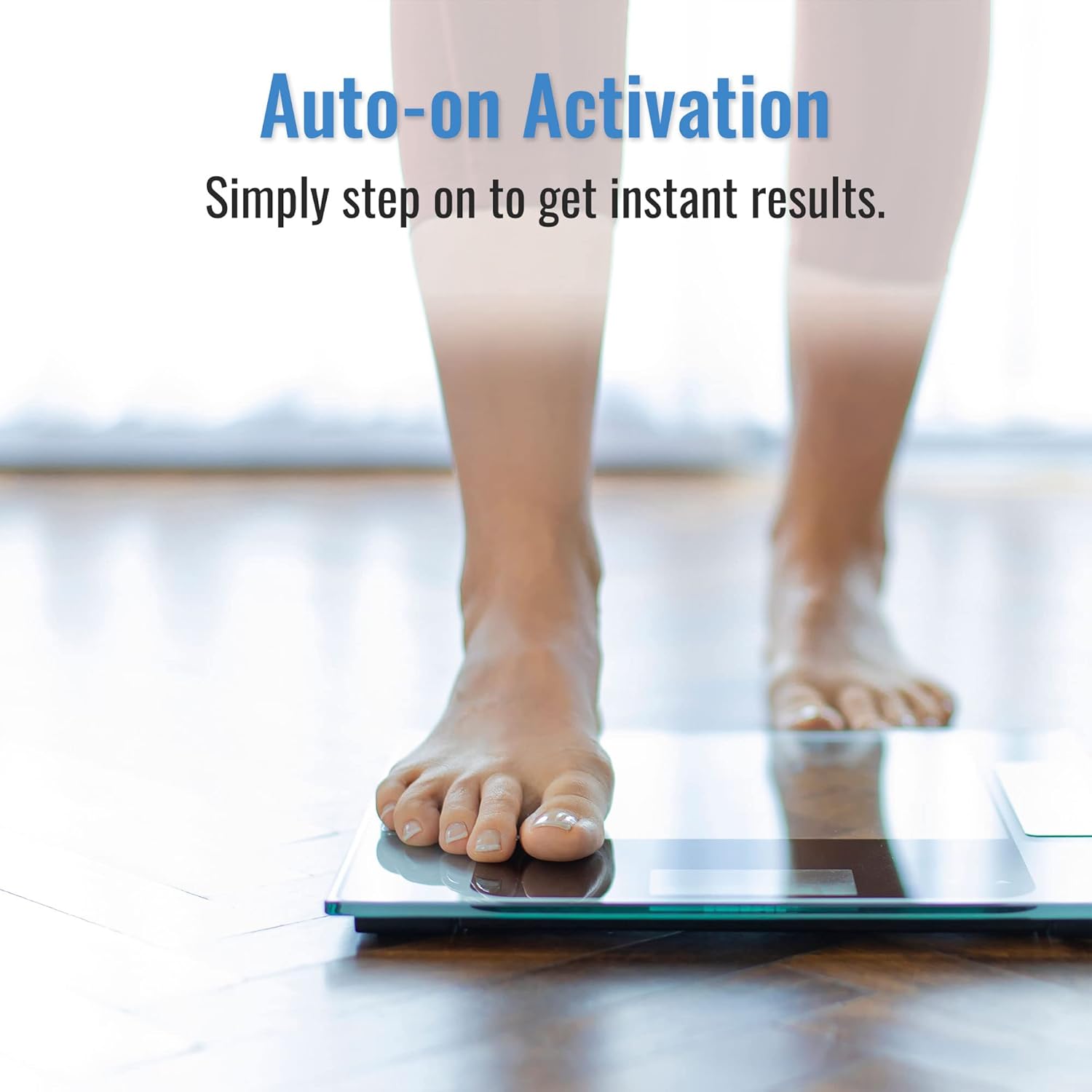 DMI Tempered Glass Digital Scale with Auto-on 440 LBS Capacity