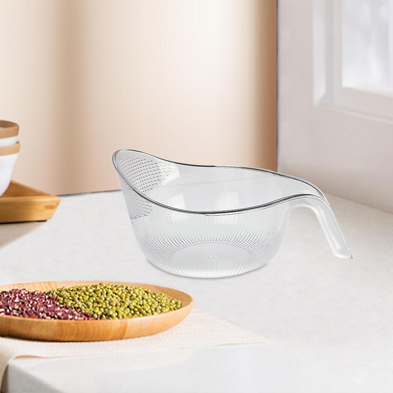 Yajuyi Rice Washing Basket with Handle and Drainage