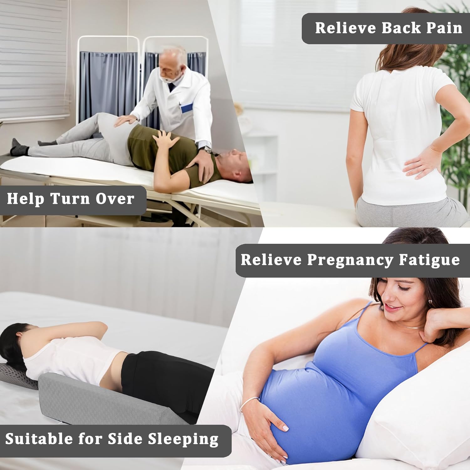 Jacobable Bed Wedge Pillow for Side Sleepers 1