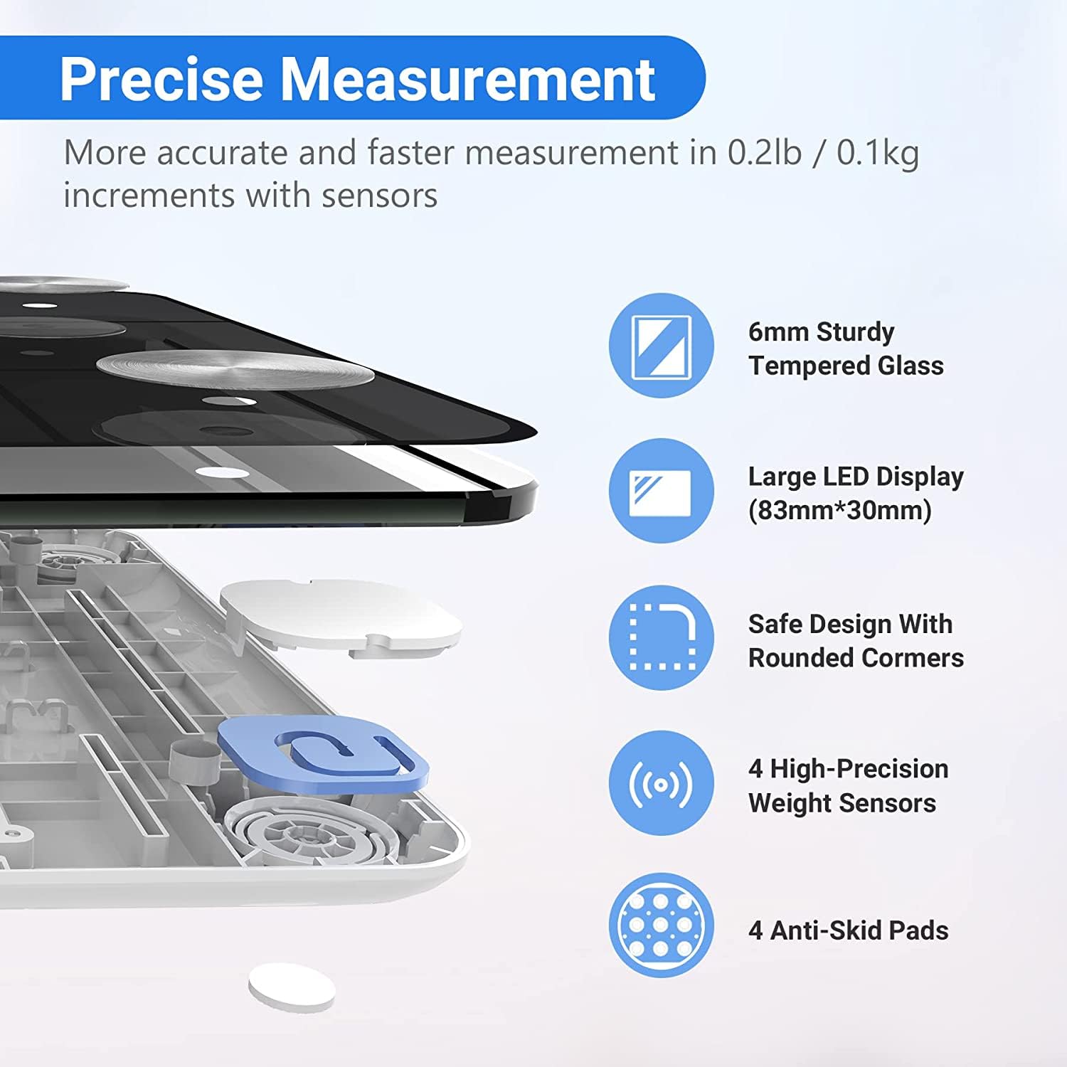 Living Enrichment Bluetooth Body Fat Scale 400 lbs