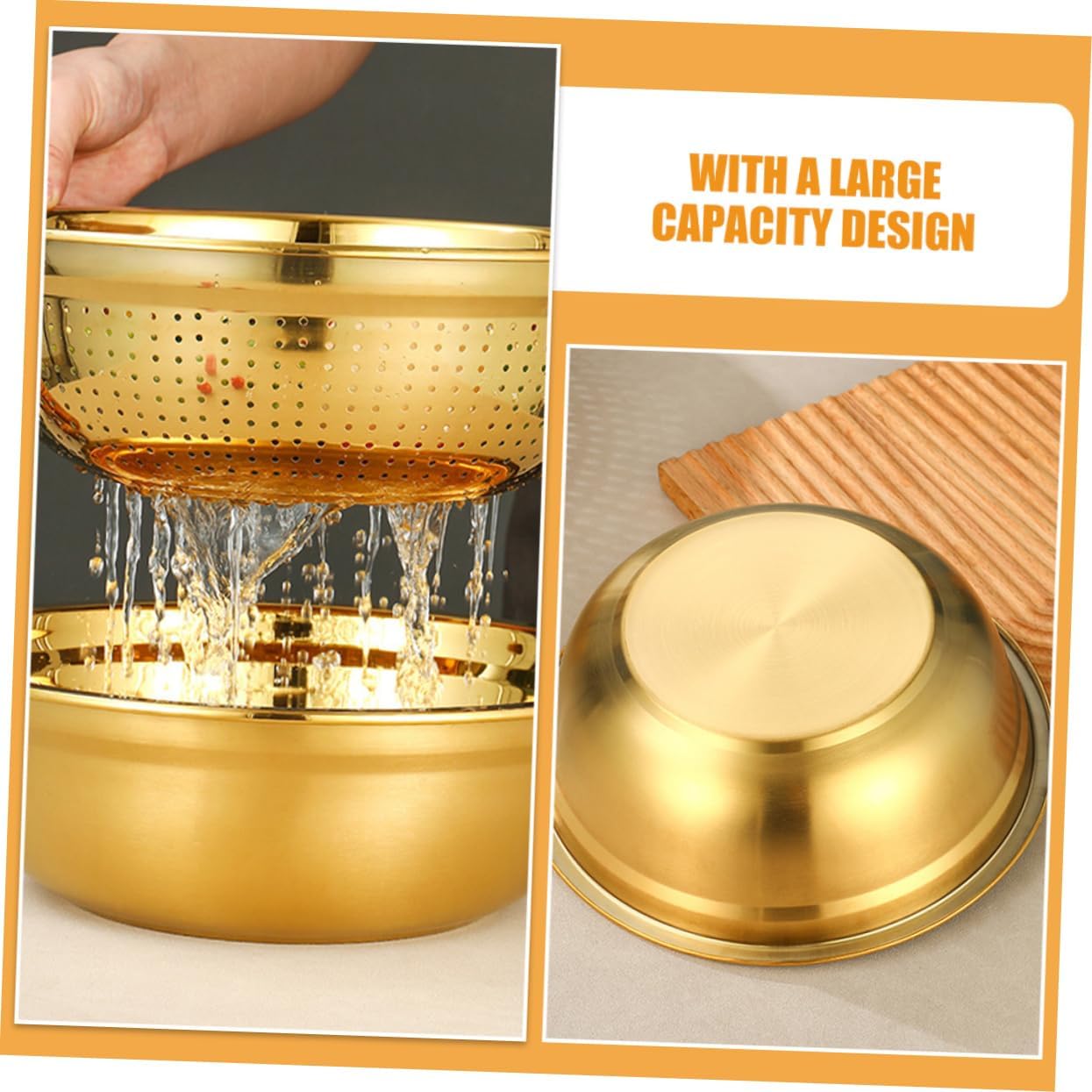 SHOWERORO Fine Mesh Stainless Steel Colander