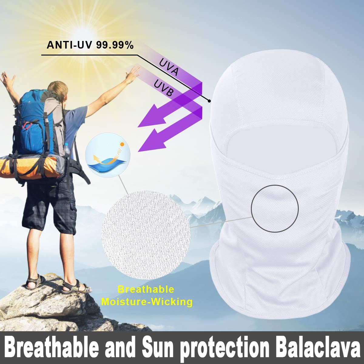 Achiou Ski Mask for Men Women UV Protection Balaclava