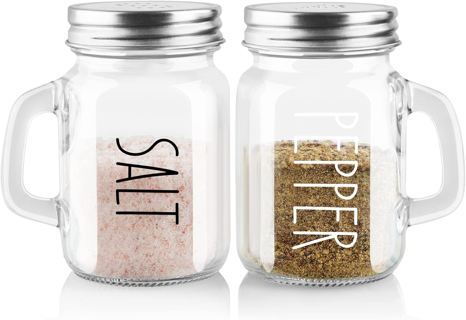 ZOSUJO 4 oz Clear Salt Pepper Shaker Set