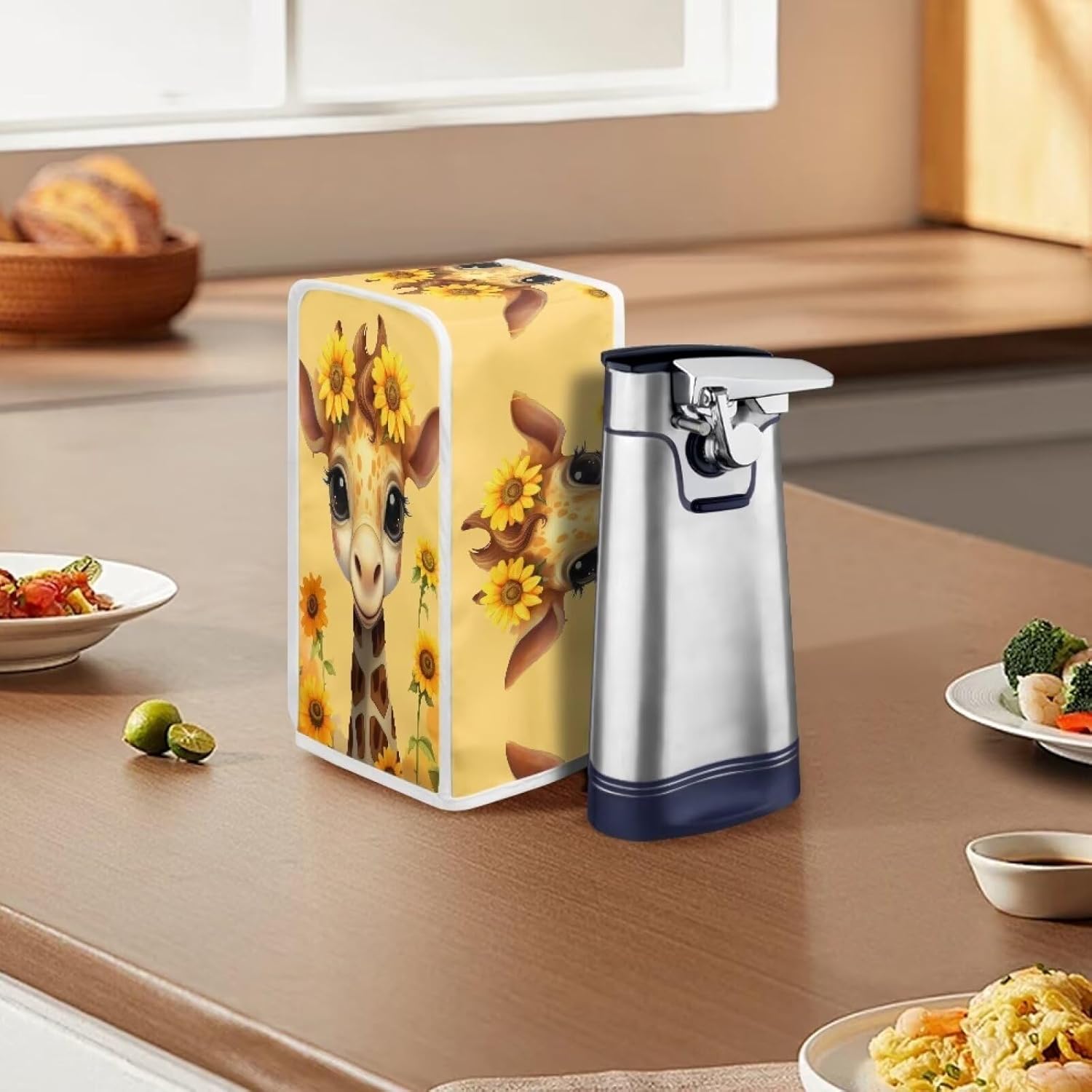 Flashideas Can Opener Dust Cover - Cute Giraffe Design