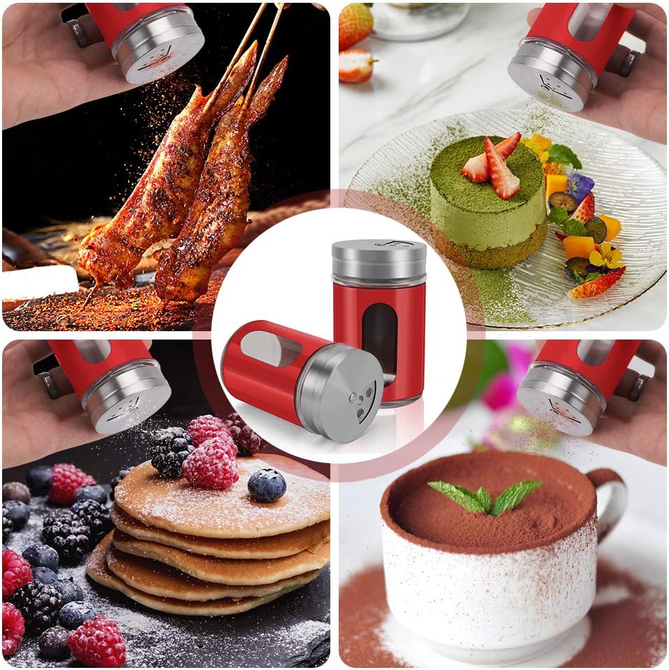 Accmor 2pcs Salt and Pepper Shakers in Red