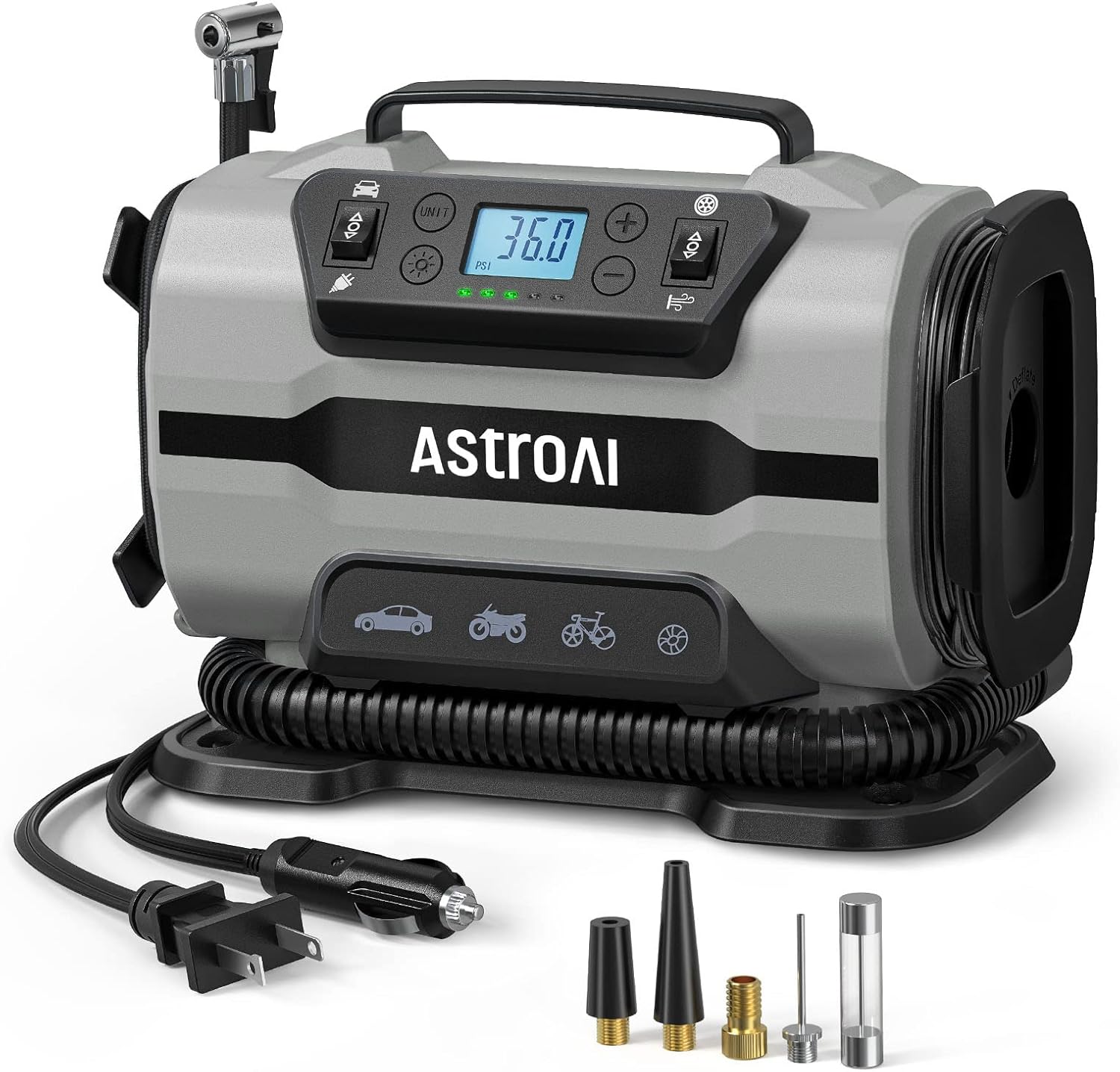 AstroAI Tire Inflator Portable Air Compressor 150PSI Dual Power