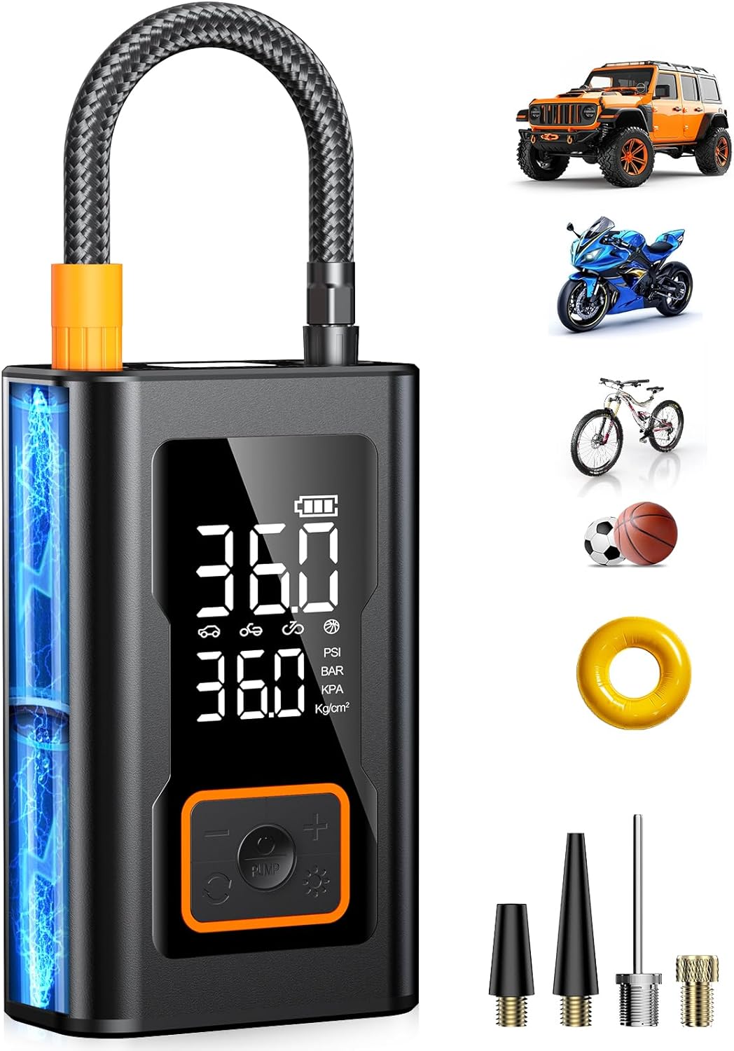 LYTFEI Tire Inflator Portable Air Compressor with Digital Gauge