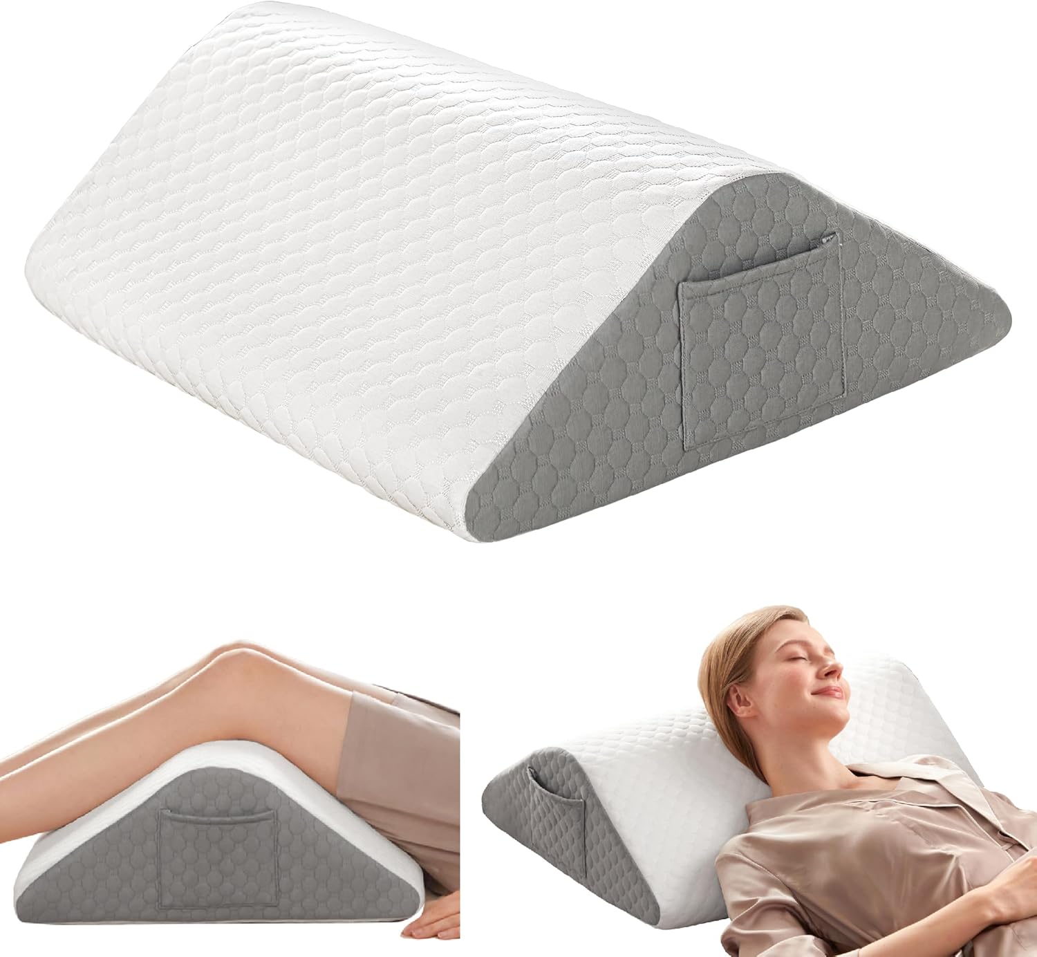 Simpledad Knee Wedge Pillow for Back Pain Relief