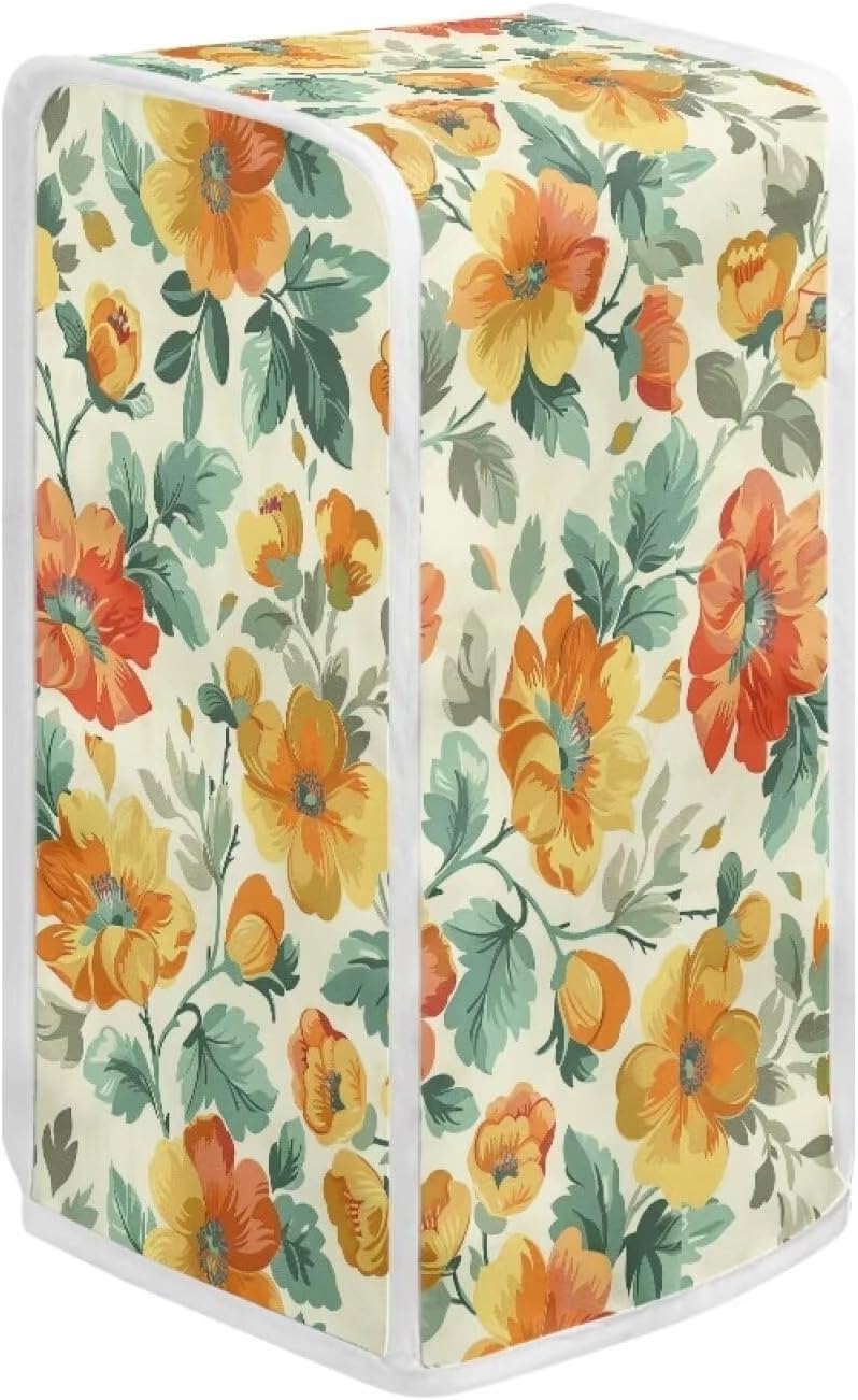 CREAMIC Flower Print Can Opener Cover Dust Proof