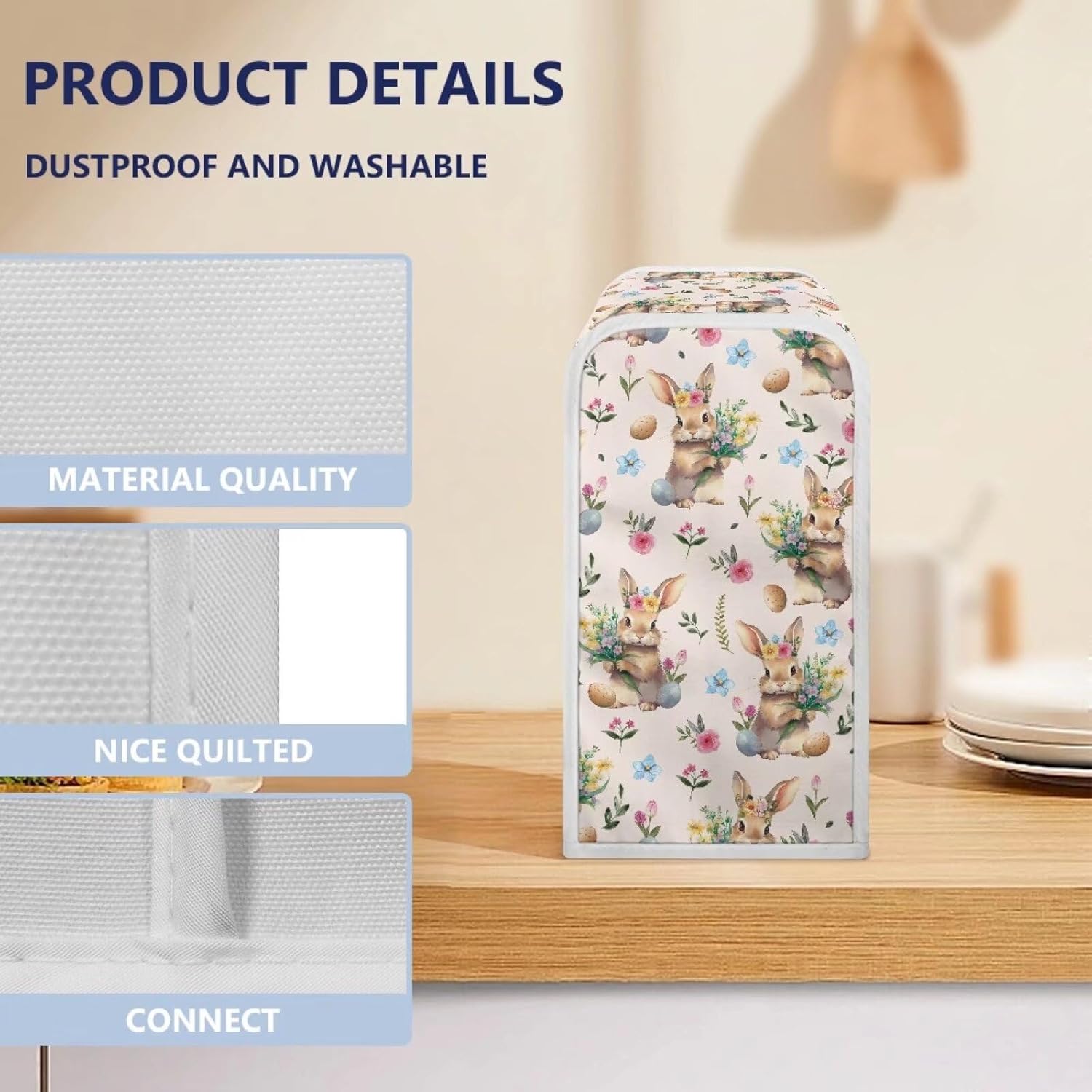NETILGEN Easter Floral Rabbit Can Opener Protective Case