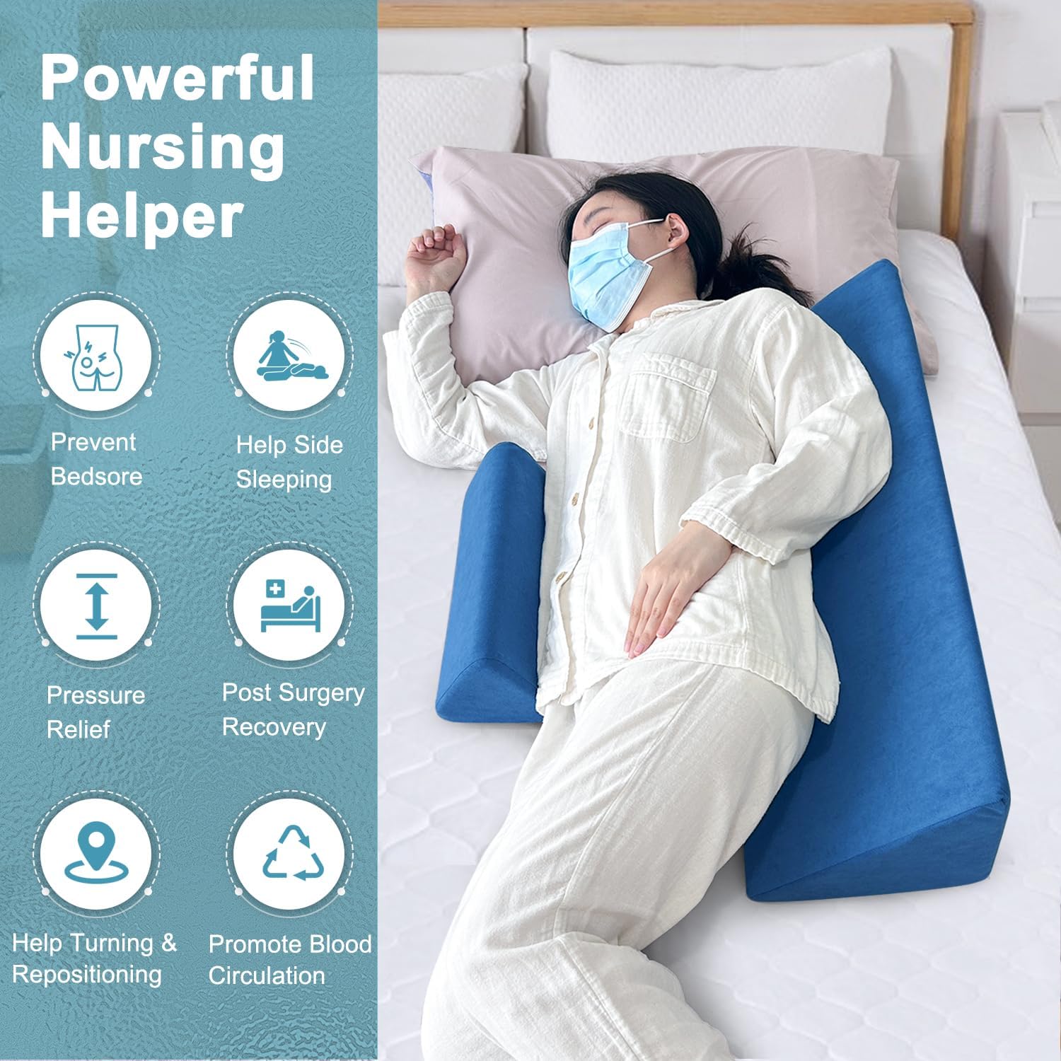 KAAMOS Positioning Wedge Pillow for Bed Sore Prevention