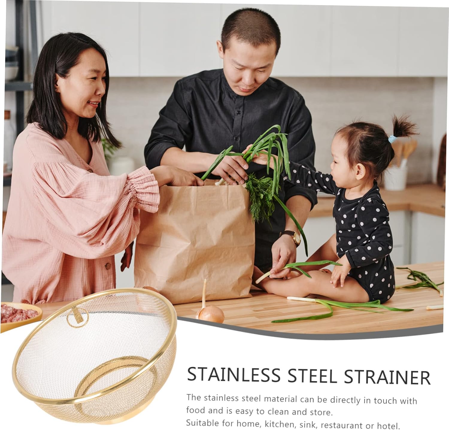 GRADENEVE Fine Mesh Stainless Steel Strainer Colander