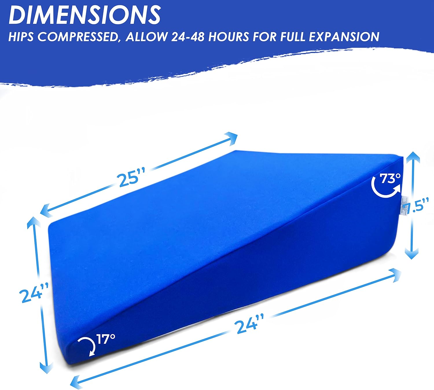 Bed Block Acid Reflux Wedge Pillow 75 Inch Lift