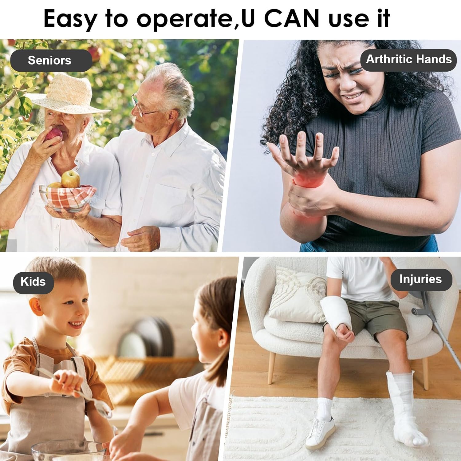 2024 One Touch Electric Can Opener - Auto Switch Hands Free Food-Safe