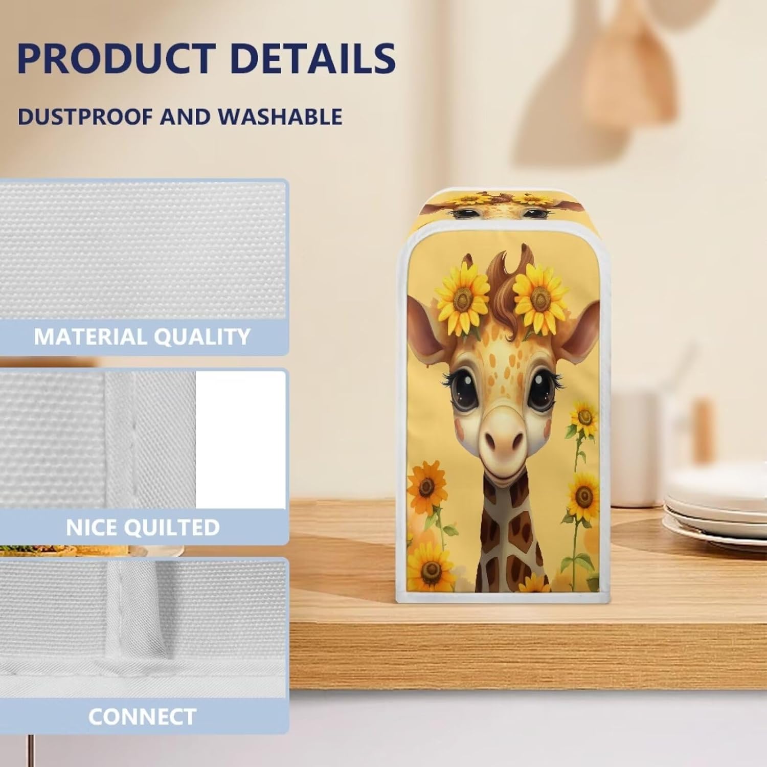 Flashideas Can Opener Dust Cover - Cute Giraffe Design