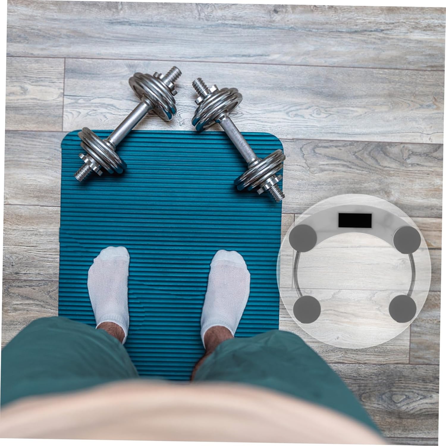 FOMIYES Digital Bathroom Scale with Tempered Glass Platform