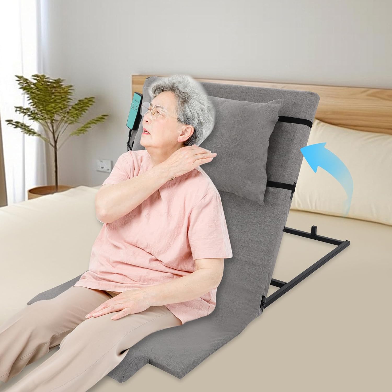 Electric Adjustable Bed Back Rest for Elderly and Disabled 300lbs Grey