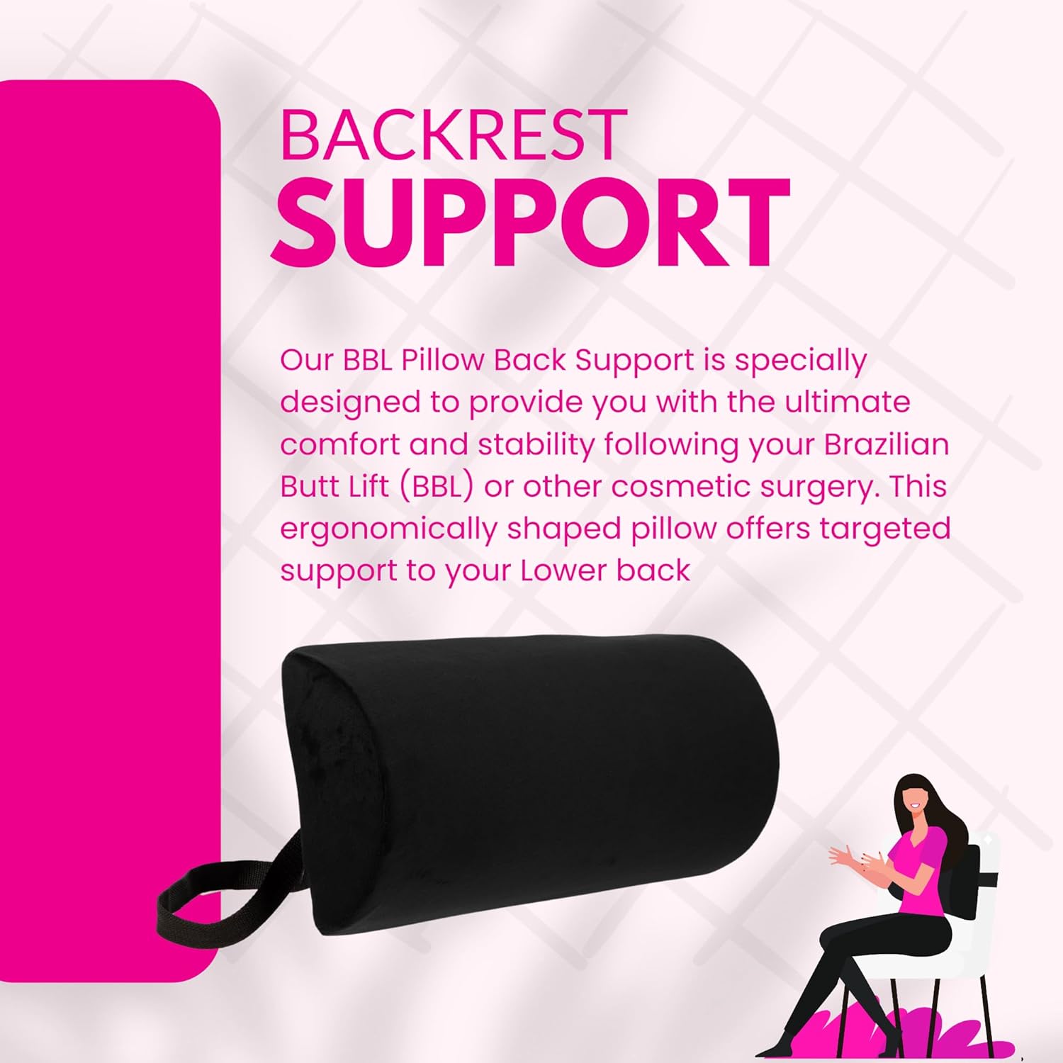 BBL Pillow Post Surgery Pack of 8 with Back Support