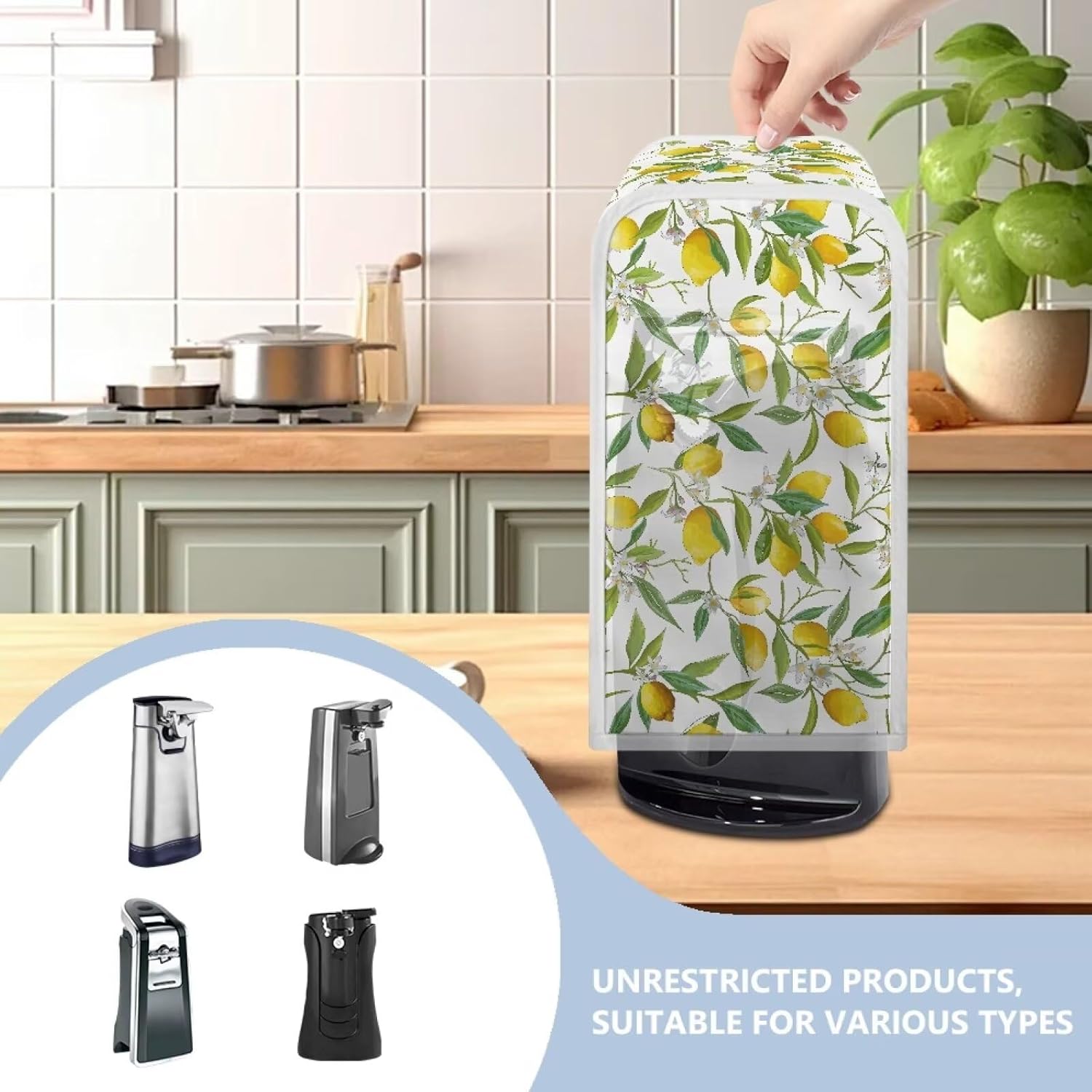 Flashideas Lemon Print Can Opener Dust Cover