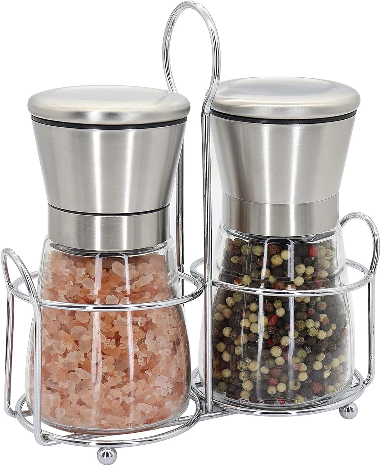 Mincham Premium Salt Pepper Grinder Set with Stand