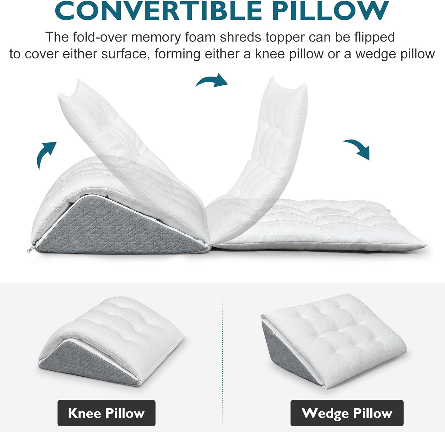 Shinnwa Dual-Layer Knee Wedge Pillow for Back Pain Relief