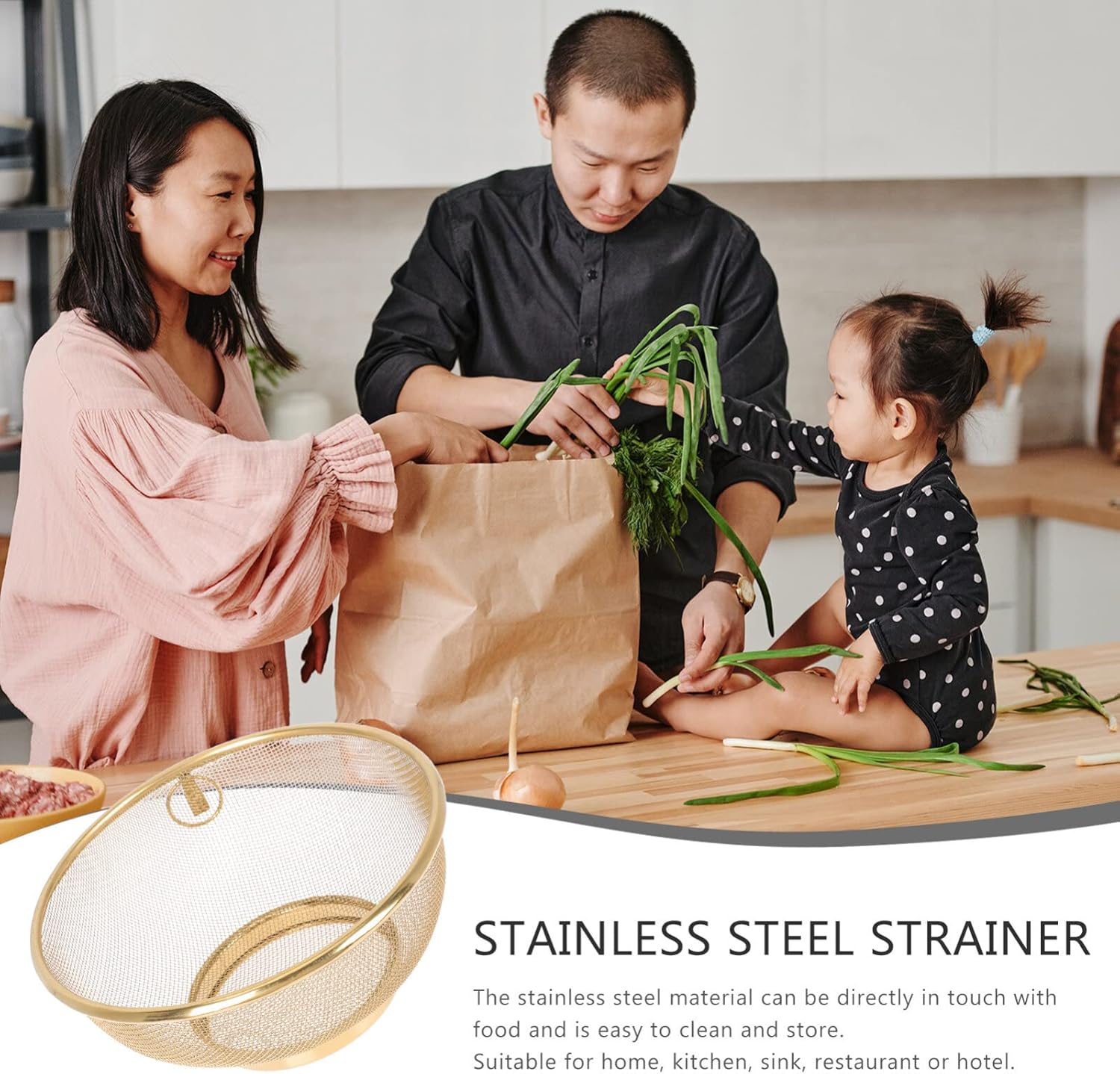 Cabilock Stainless Steel Colander with Fine Mesh