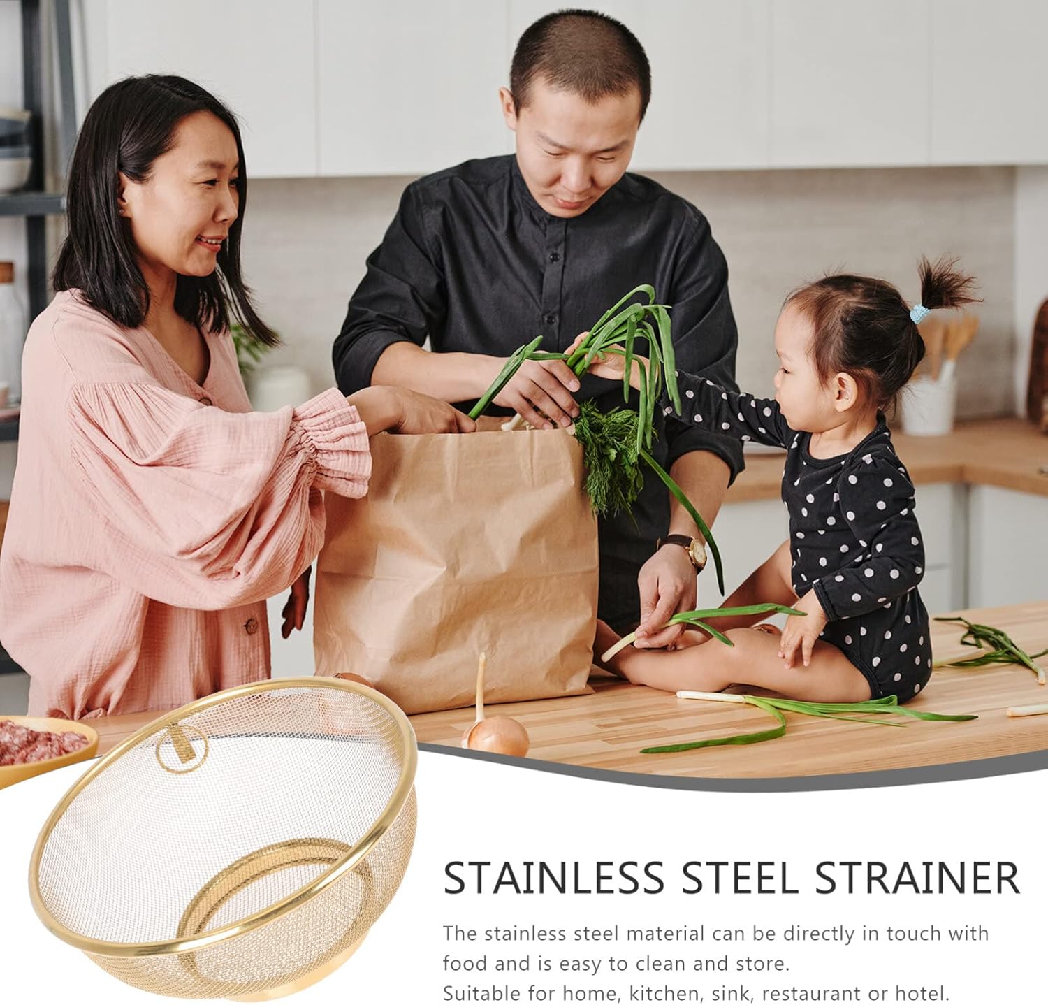 HOLIDYOYO Fine Mesh Stainless Steel Kitchen Strainer