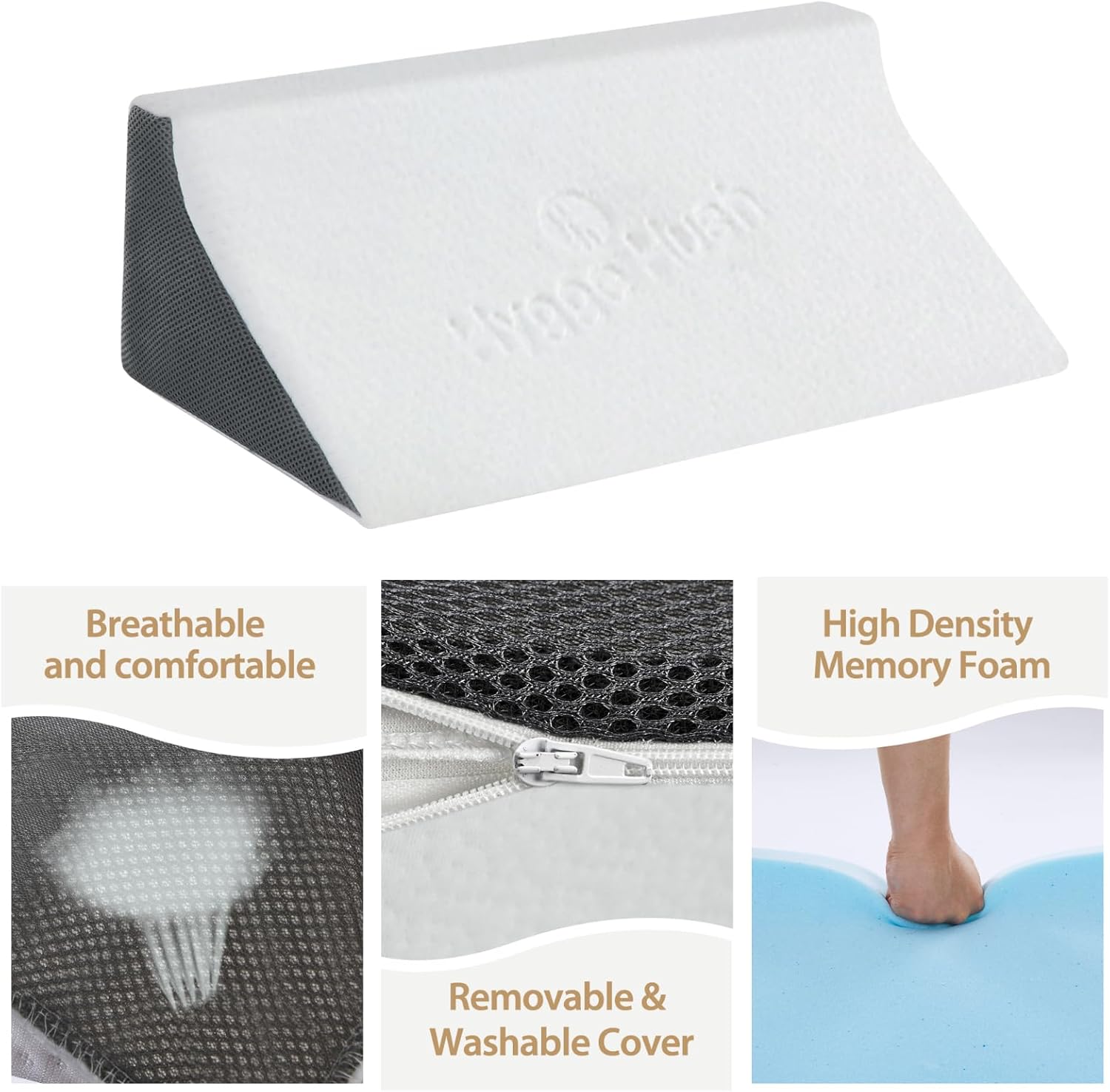 Loeysu Side Wedge Pillow for Back Pain Support