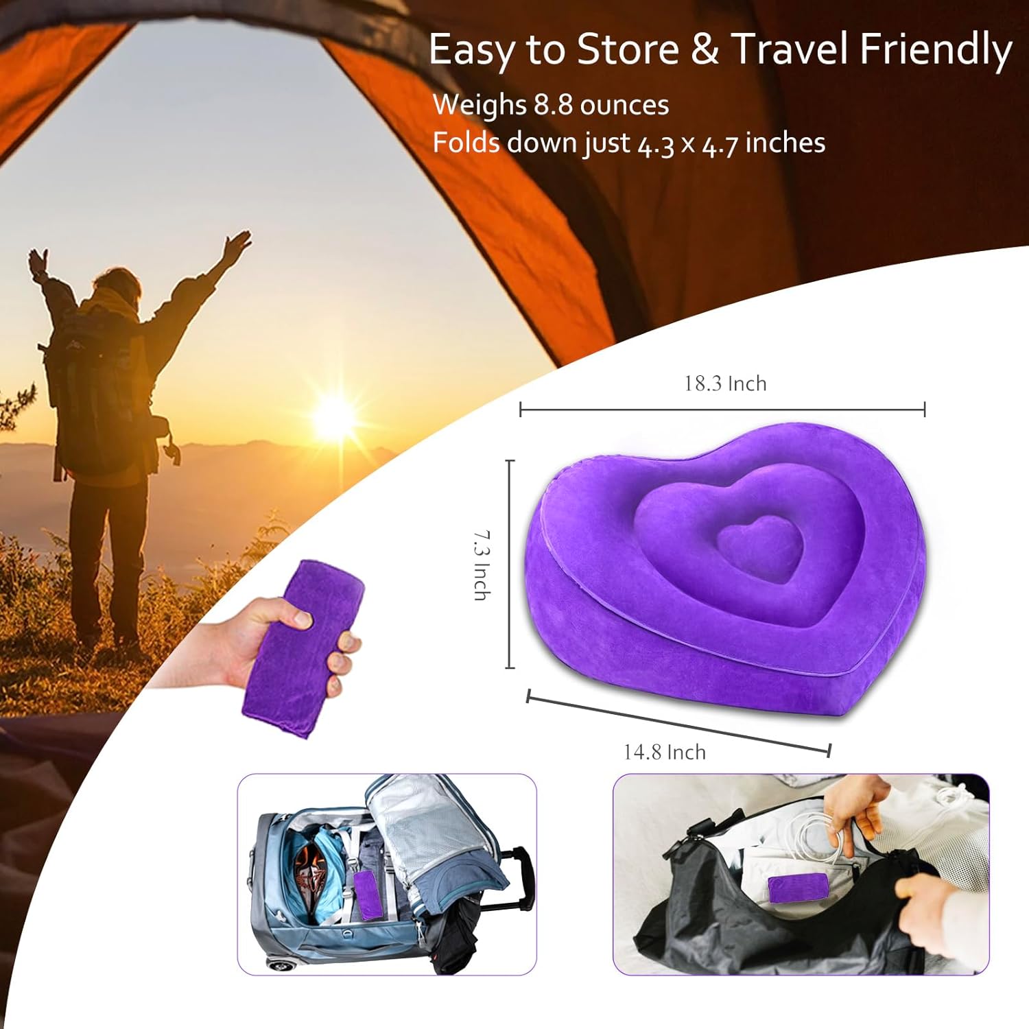 Heart Shape Leg Elevating Pillow for Swelling Relief