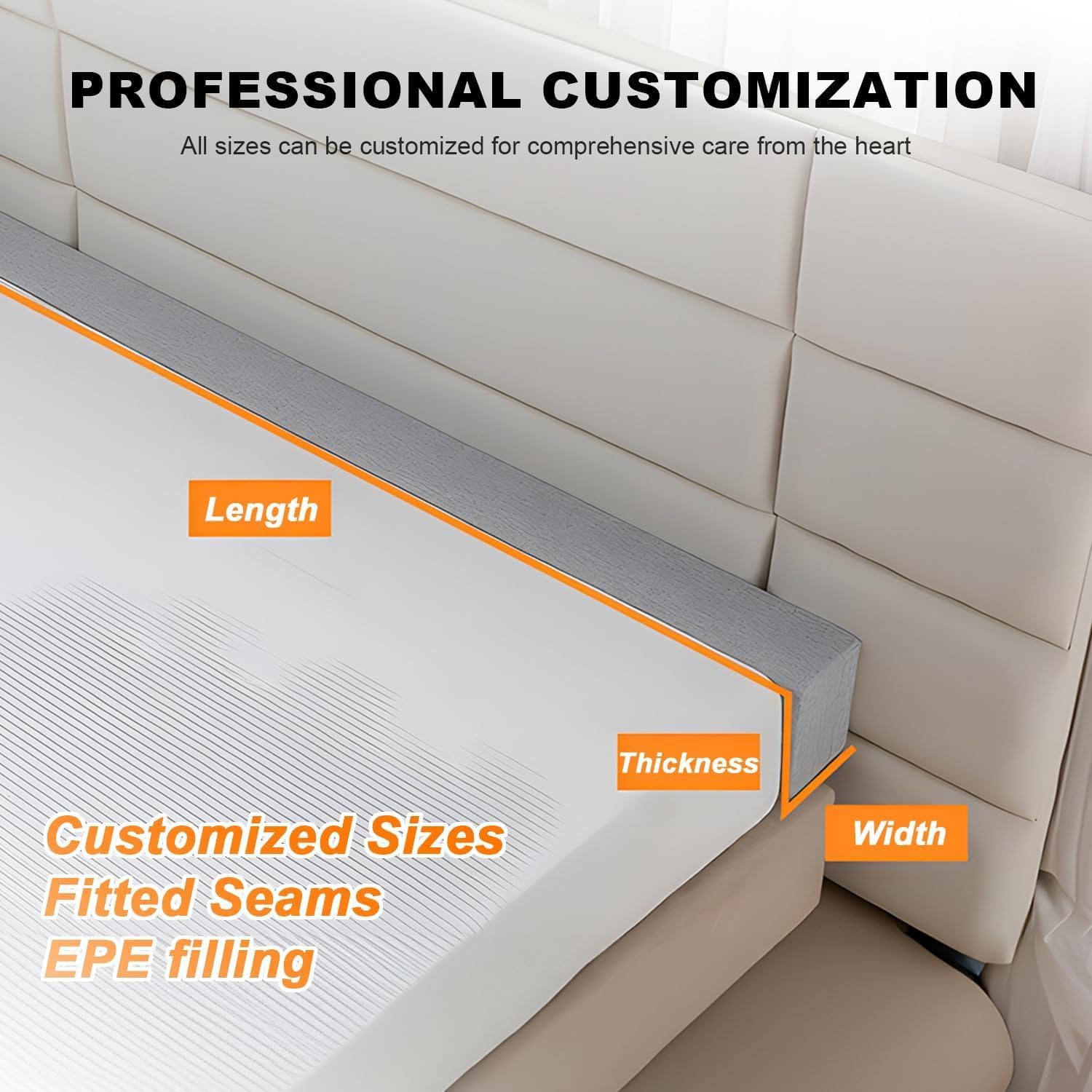 FRZVXCW Bed Gap Filler Custom Wedge Pillow for Crib and Wall Edge