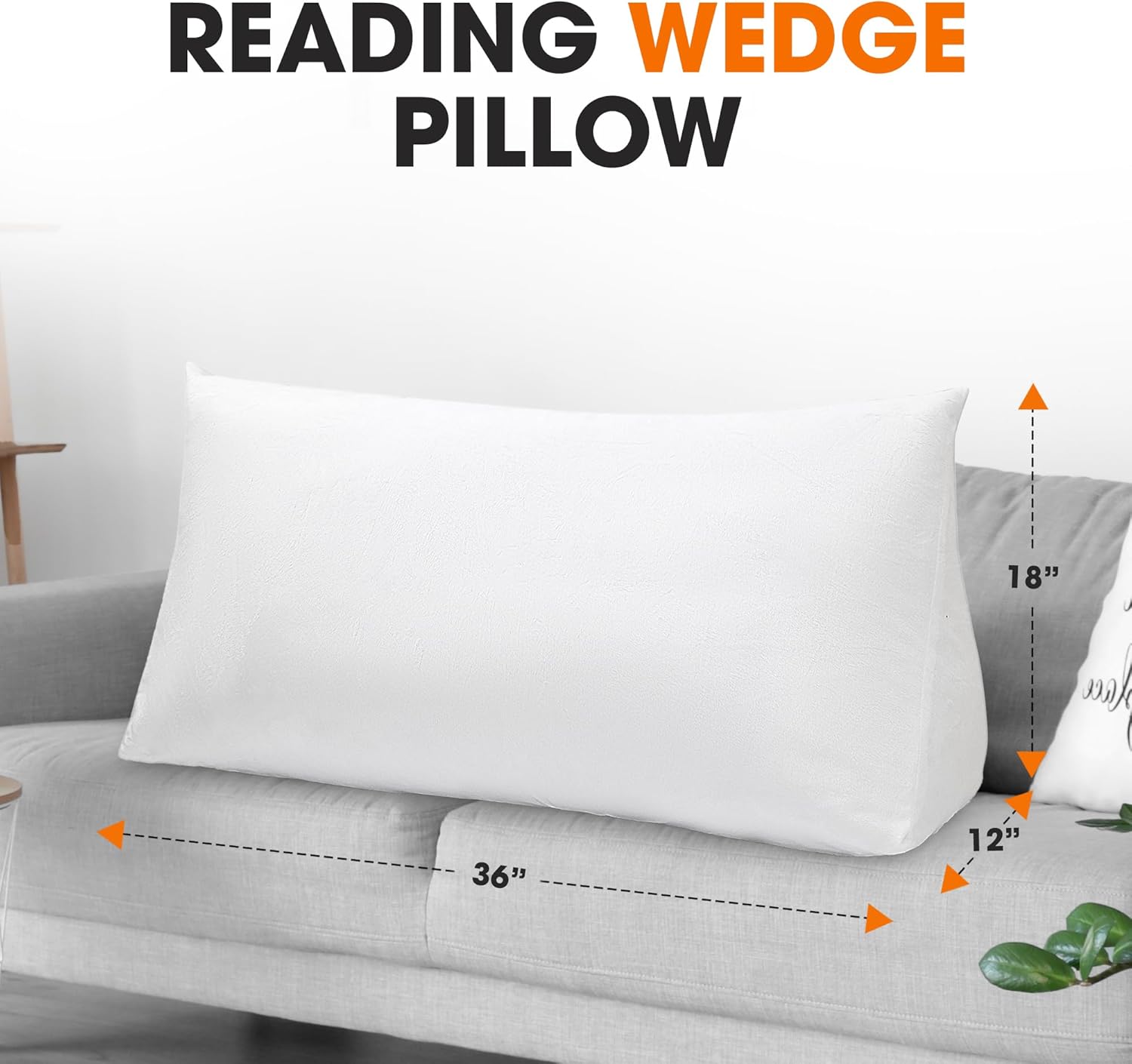 Cheer Collection Wedge Pillow for Reading and Sleep 1