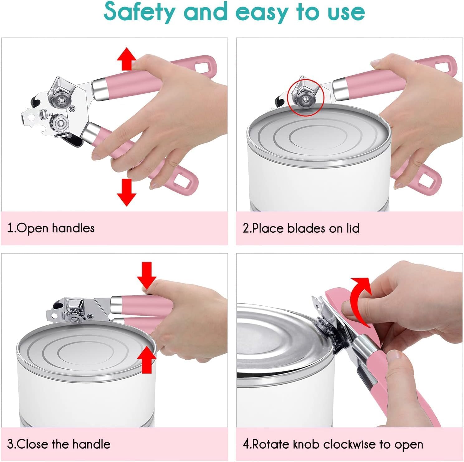 OUTWAY 3-In-1 Can Opener with Bottle Opener and Lever