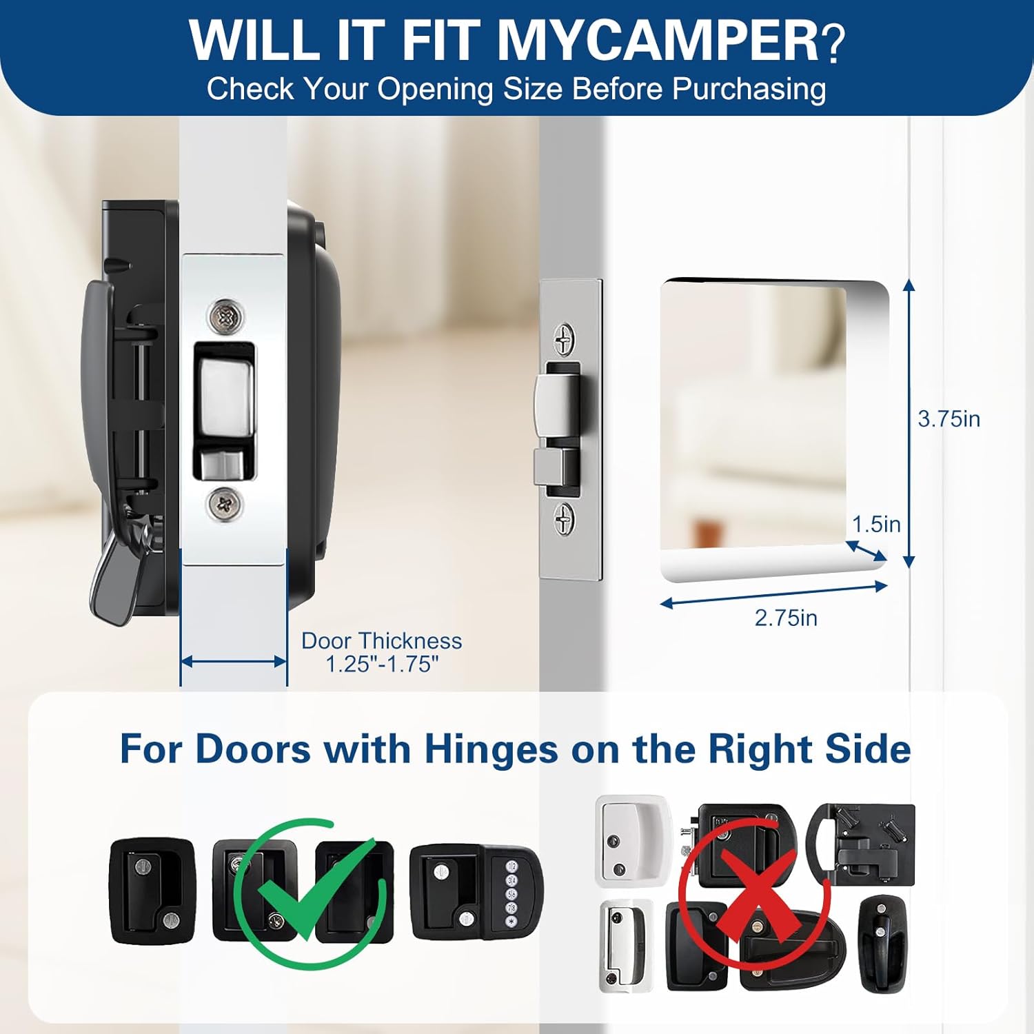 Vovoir Keyless RV Door Lock with Fingerprint and APP Control