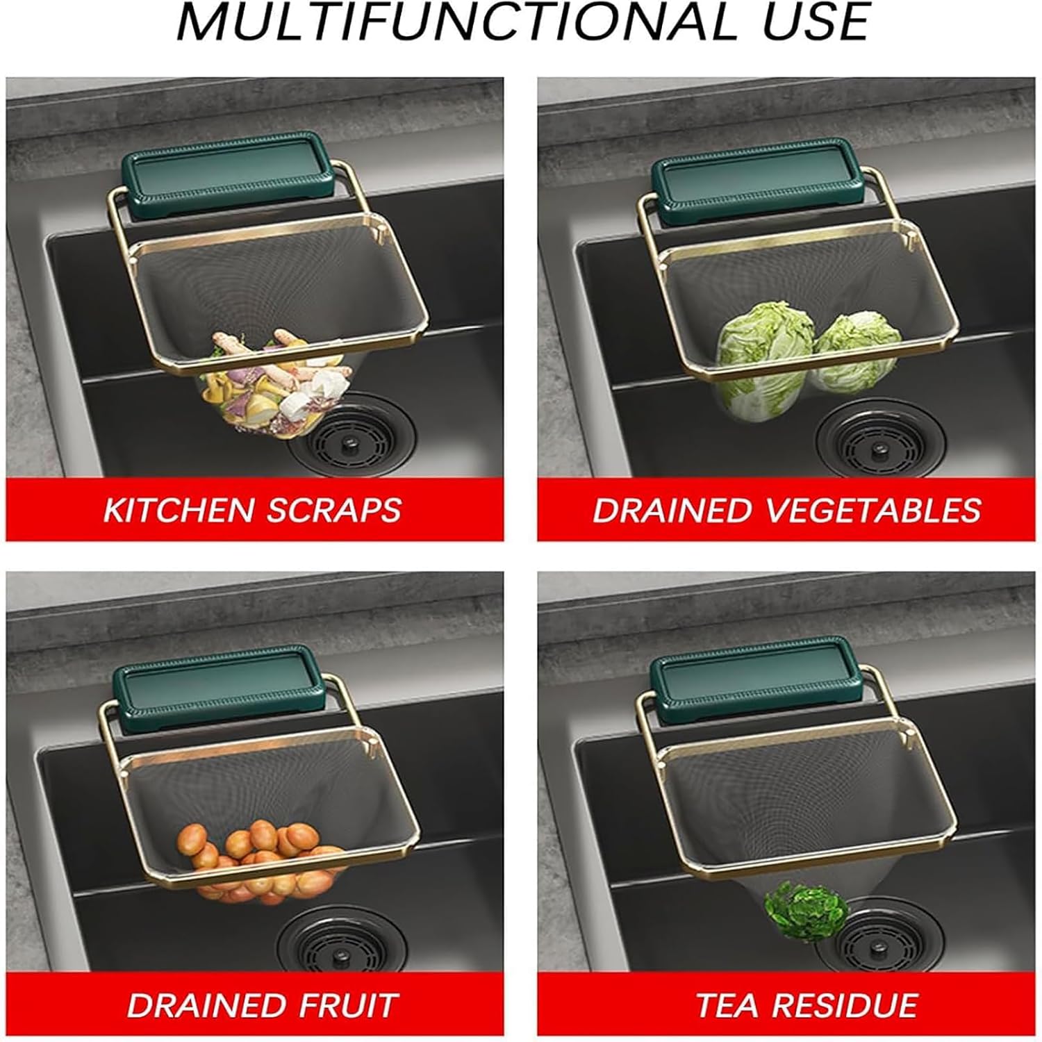 Space-Saving Foldable Mesh Mate Sink Strainer