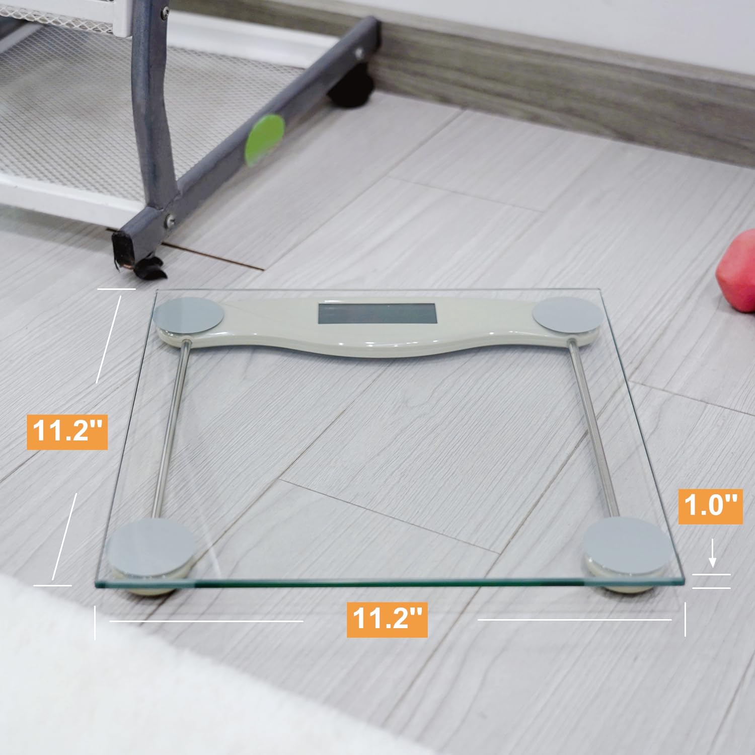 NUTRI FIT Digital Bathroom Scale with Step-on Tech and AAA Batteries