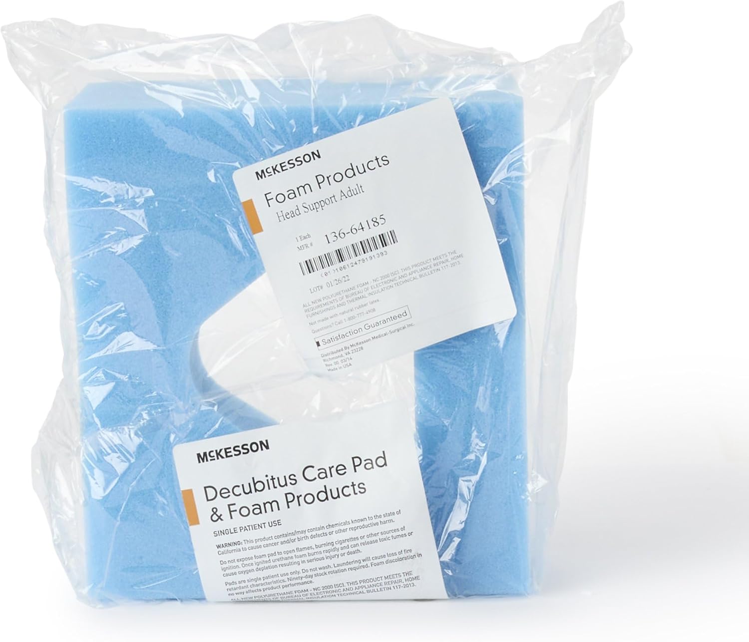 McKesson Foam Pillow Head Positioner 24 Count