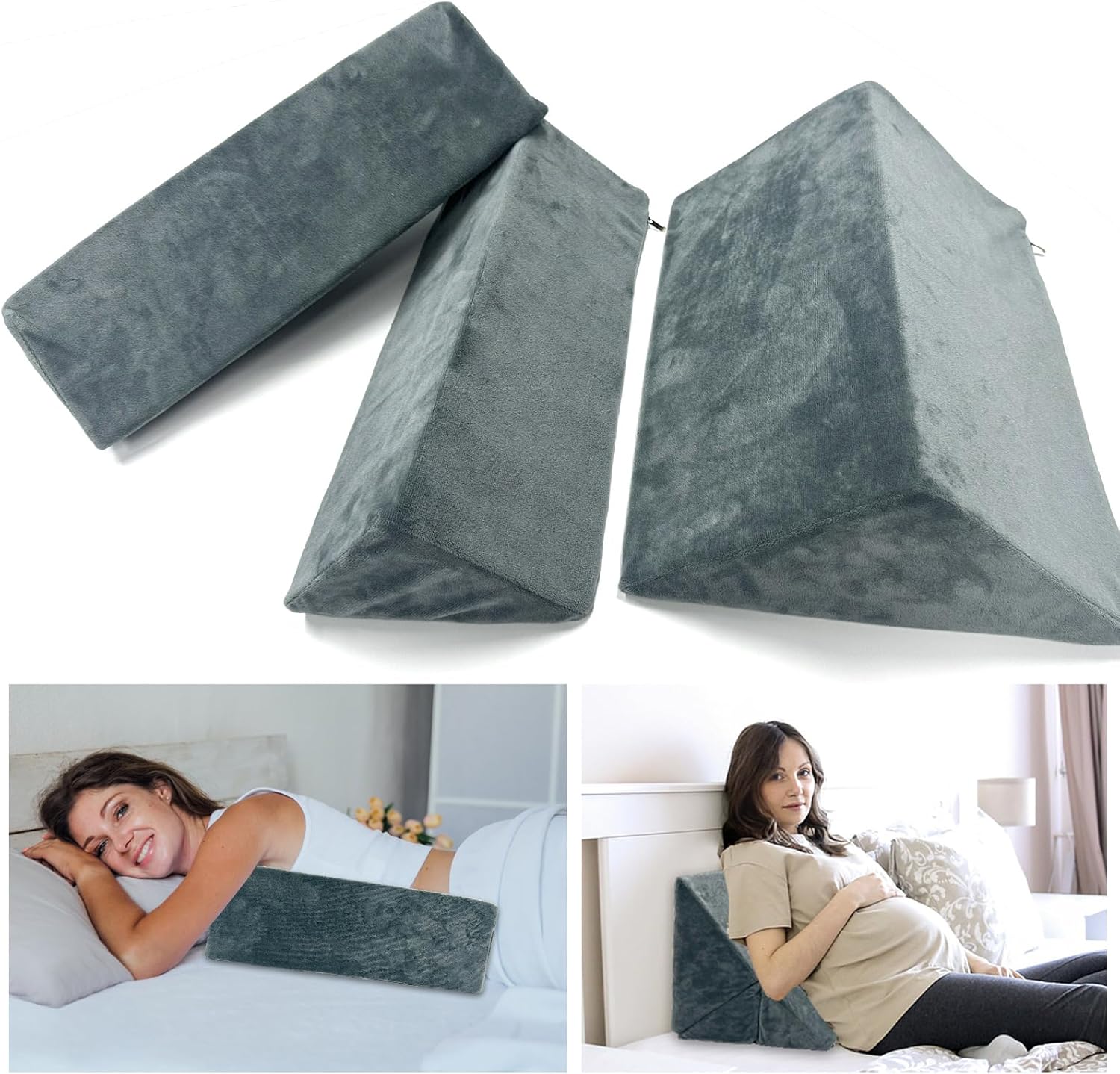 3 Packs Wedge Pillow for Neck Leg Back Support