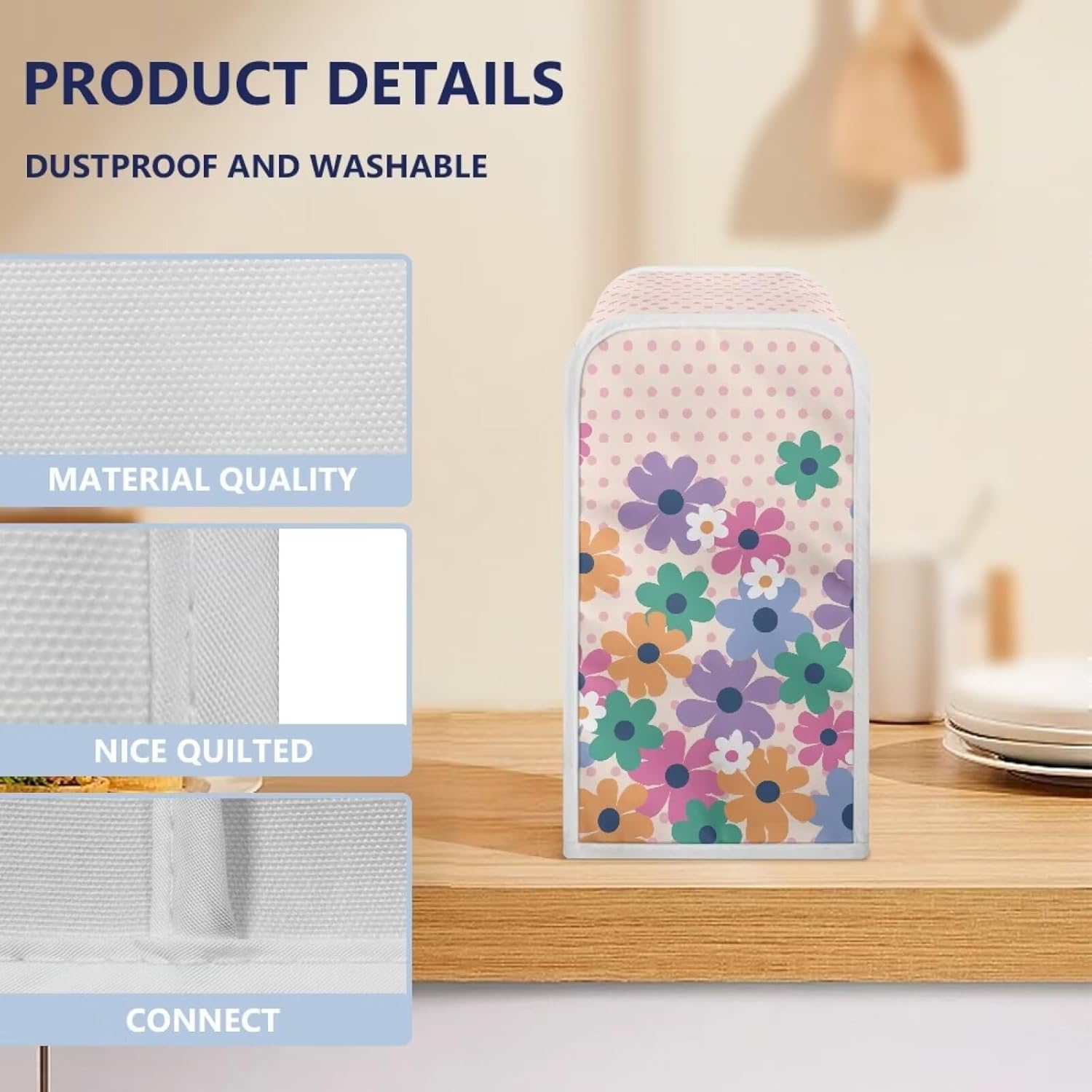 Floral Pattern Electric Can Opener Dust Cover