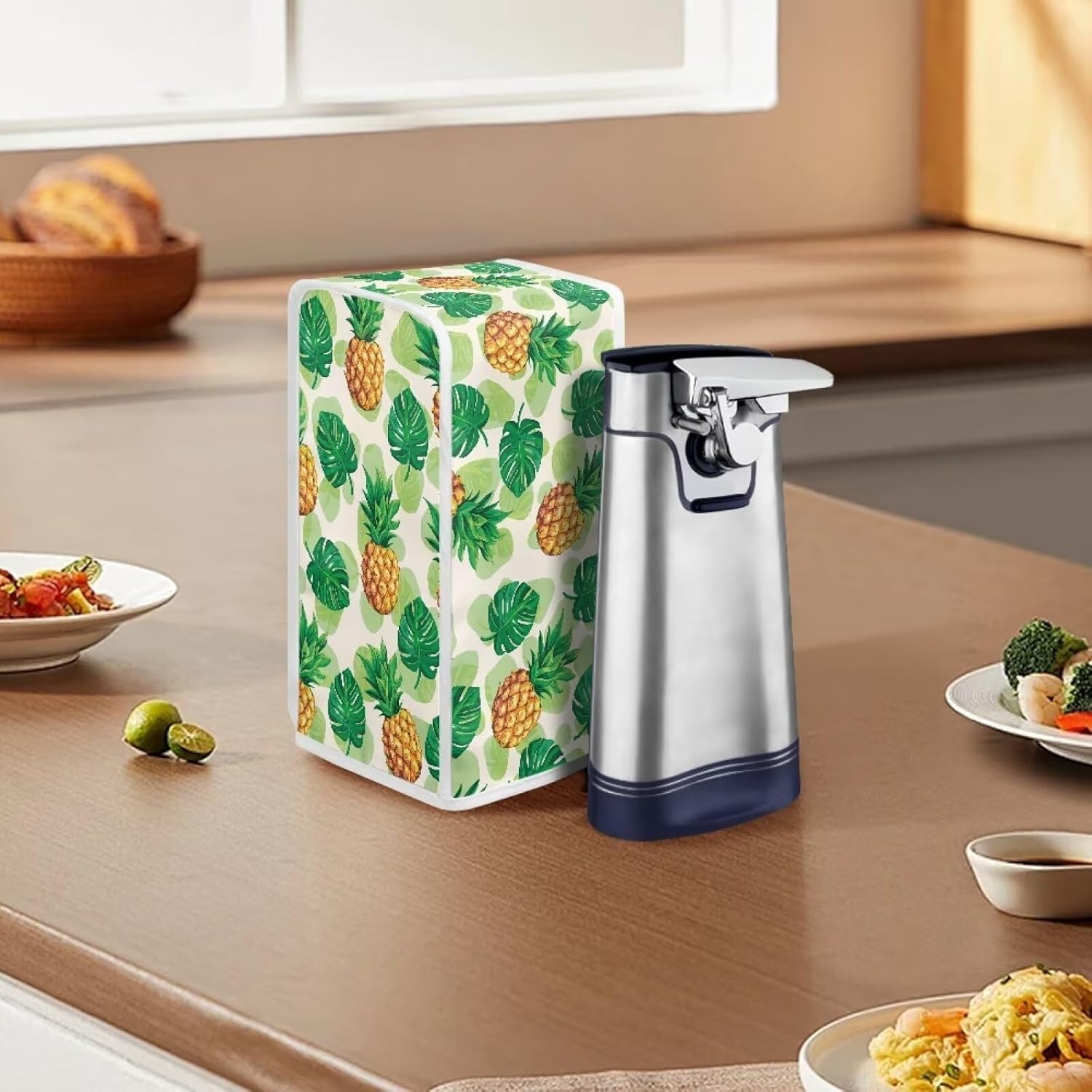 Electric Can Opener Dust Cover with Decorative Design 1