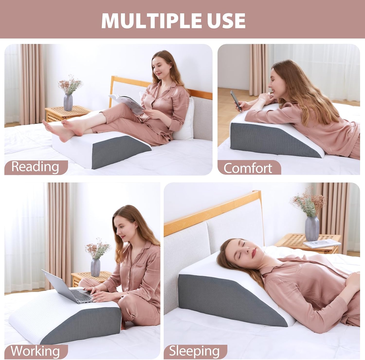 Touchutopia Leg Elevated Pillow for Pain Relief and Recovery 1